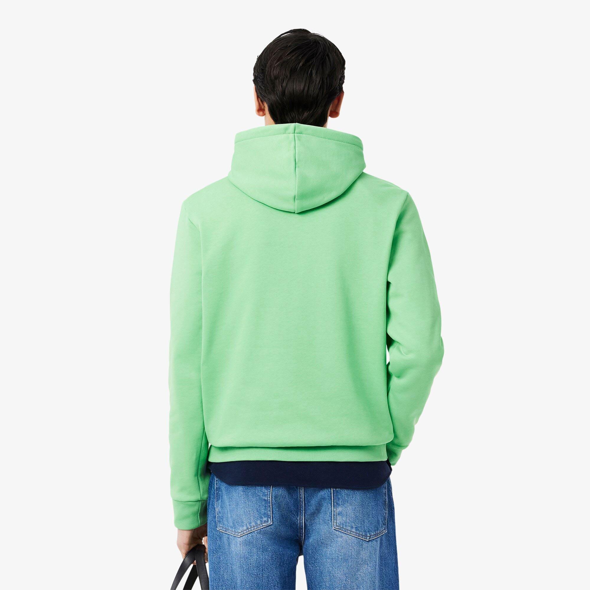 Green - Lacoste - Organic Cotton Fleece Hoodie - 3