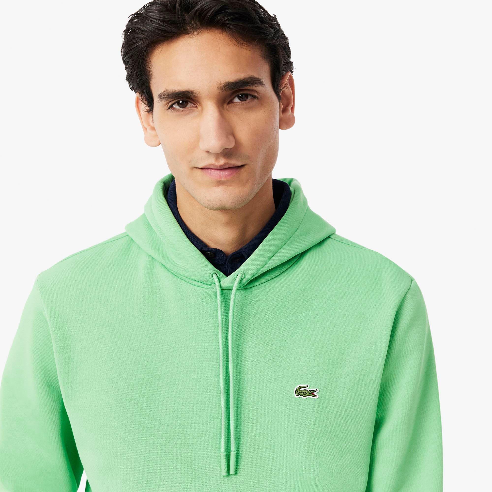 Green - Lacoste - Organic Cotton Fleece Hoodie - 5