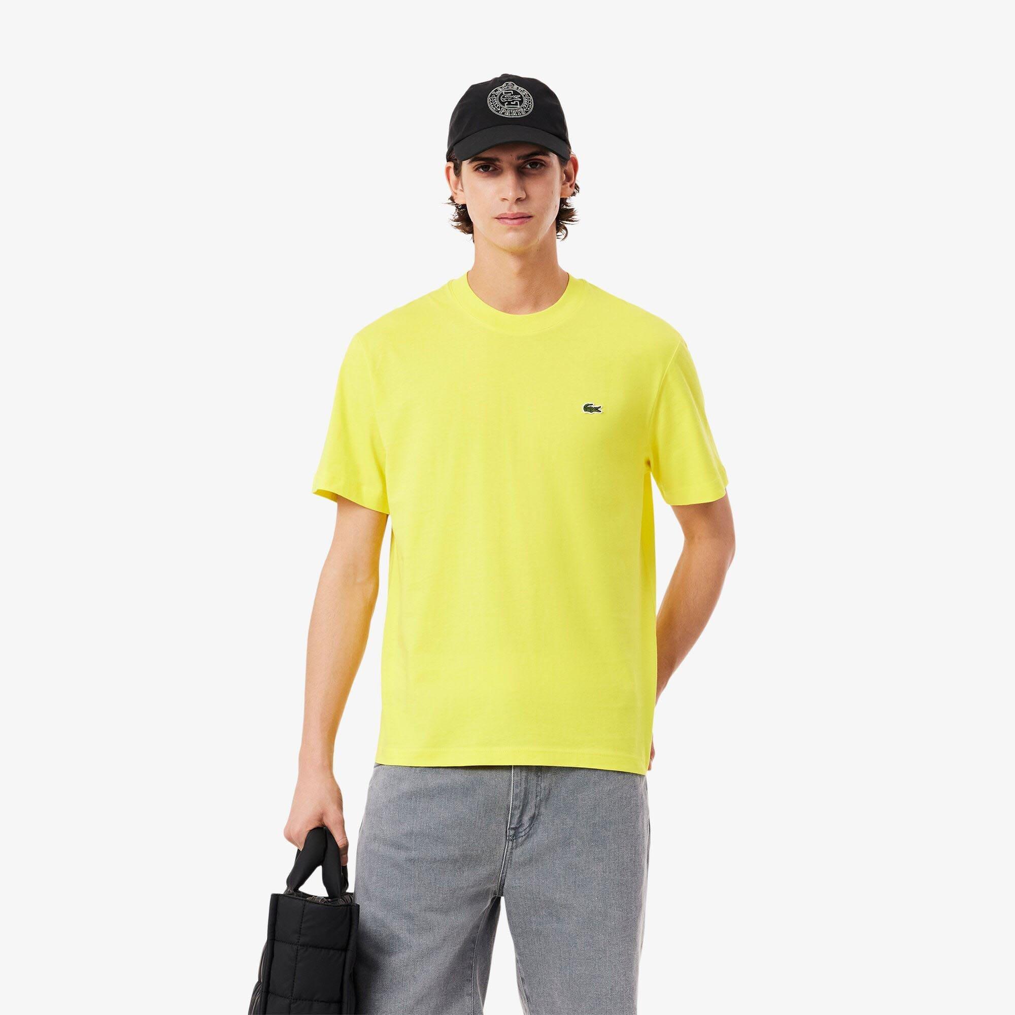 Yellow - Lacoste - Cotton-T-Shirt - 2
