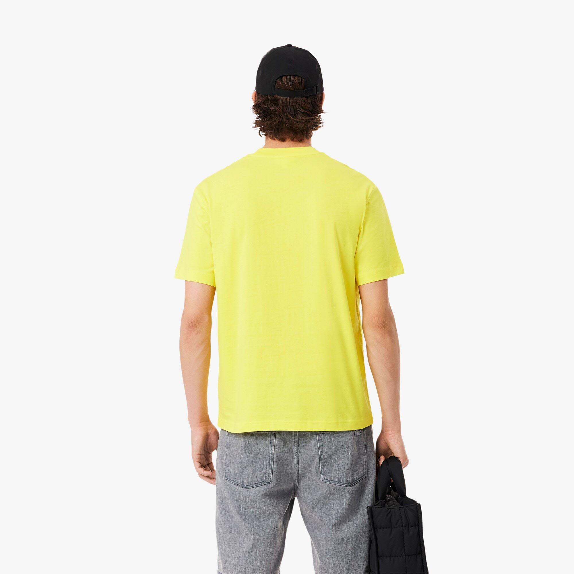 Yellow - Lacoste - Cotton-T-Shirt - 3