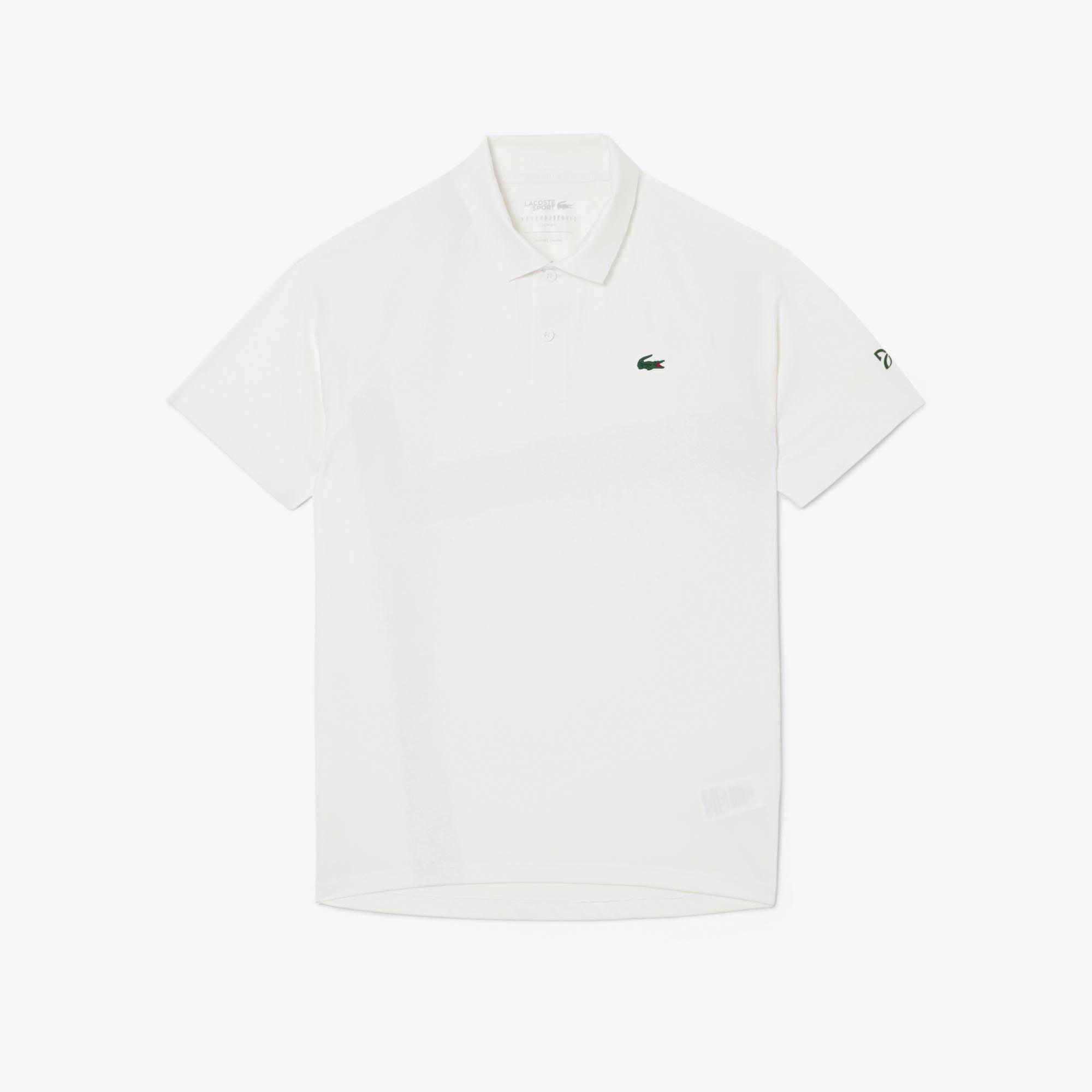 White - Lacoste - Novak Djokovic On Court Polo Shirt - 1