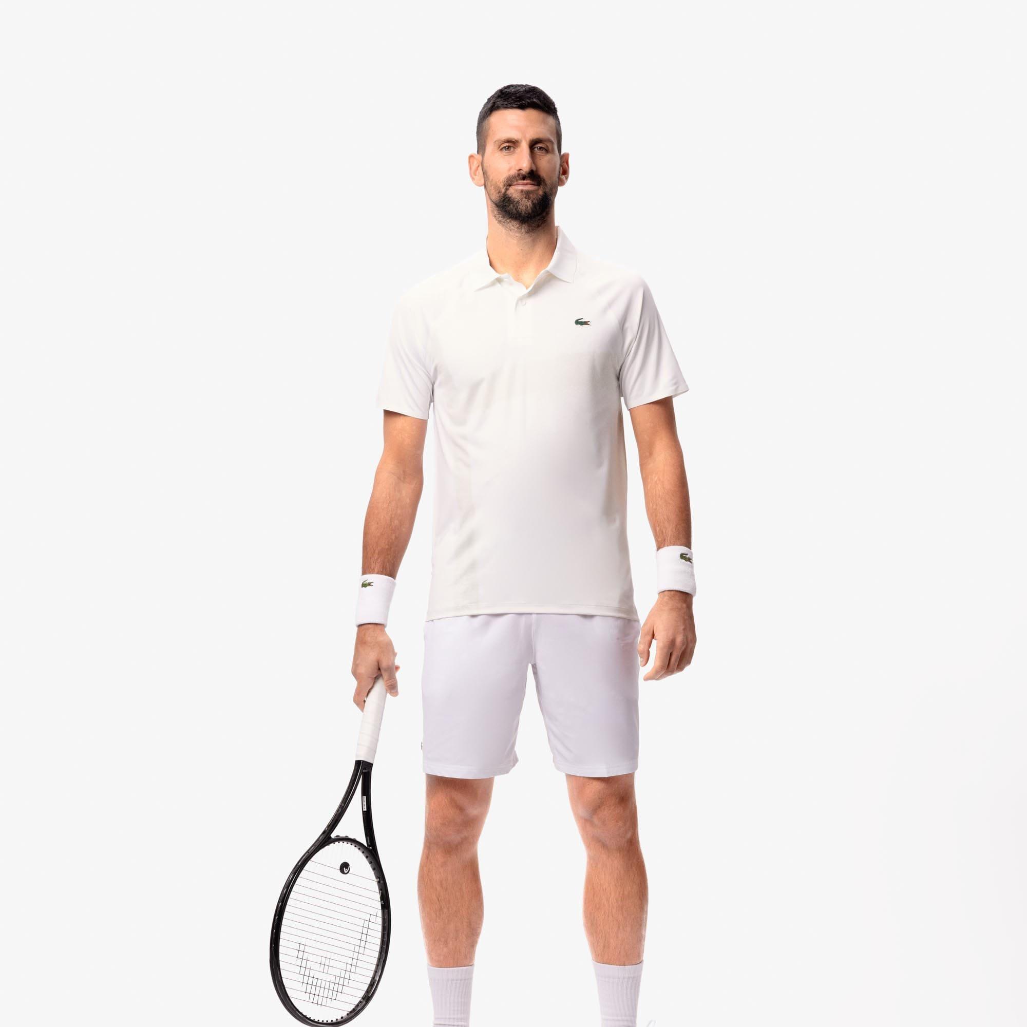 White - Lacoste - Novak Djokovic On Court Polo Shirt - 3