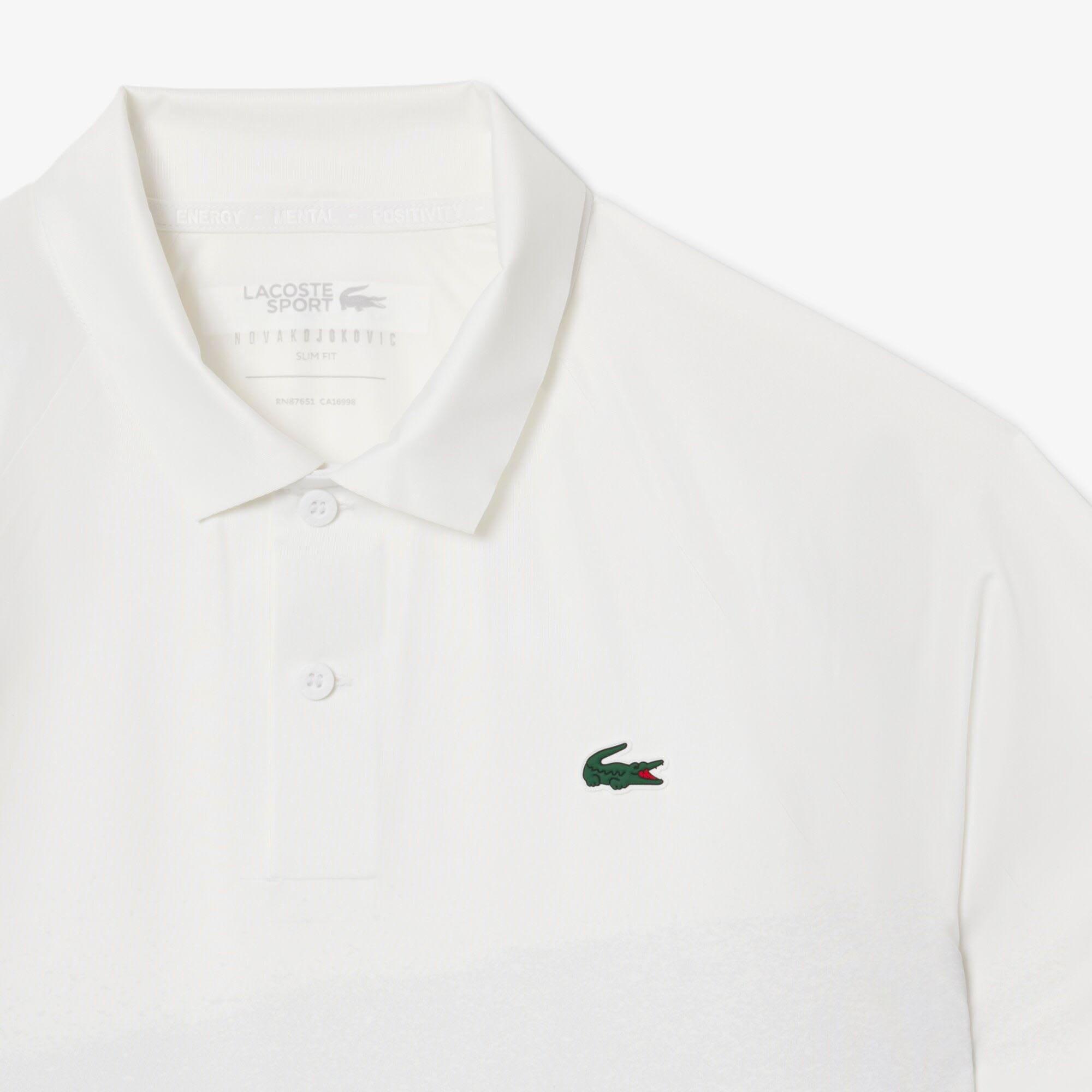 White - Lacoste - Novak Djokovic On Court Polo Shirt - 6