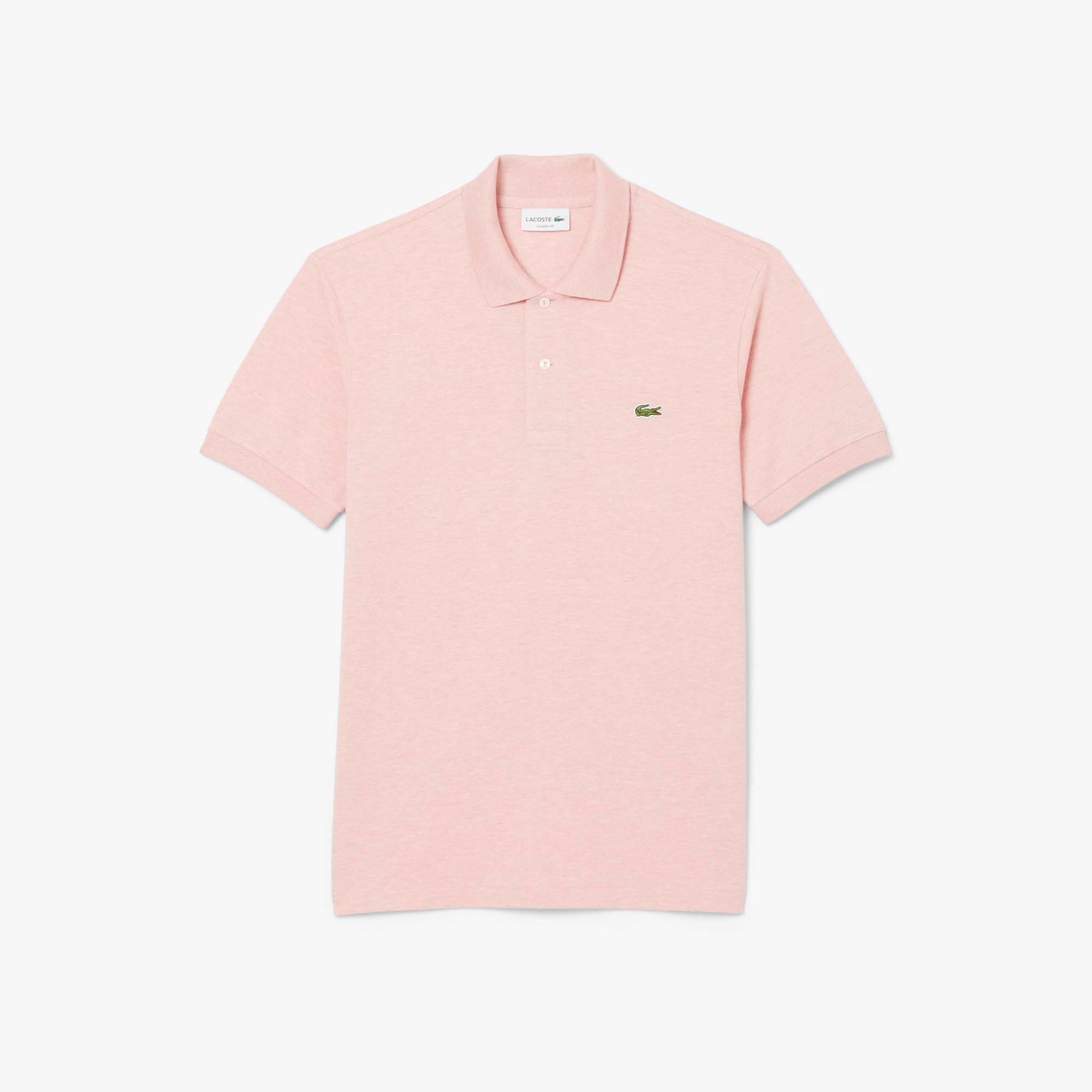 Pink - Lacoste - Classic Fit L.12.12 Marl Polo Shirt - 1