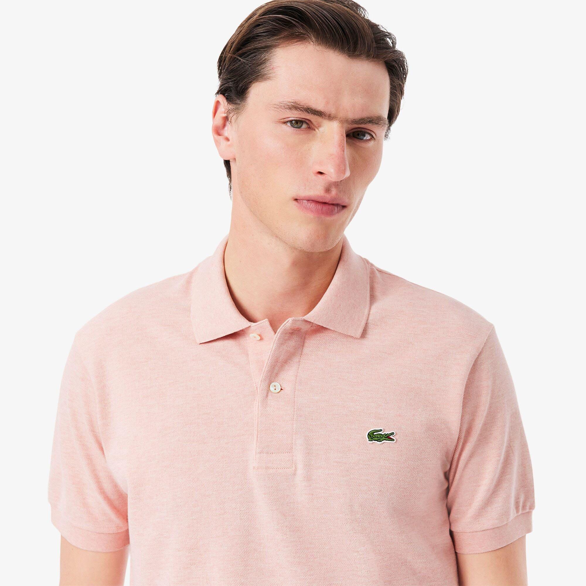 Pink - Lacoste - Classic Fit L.12.12 Marl Polo Shirt - 5
