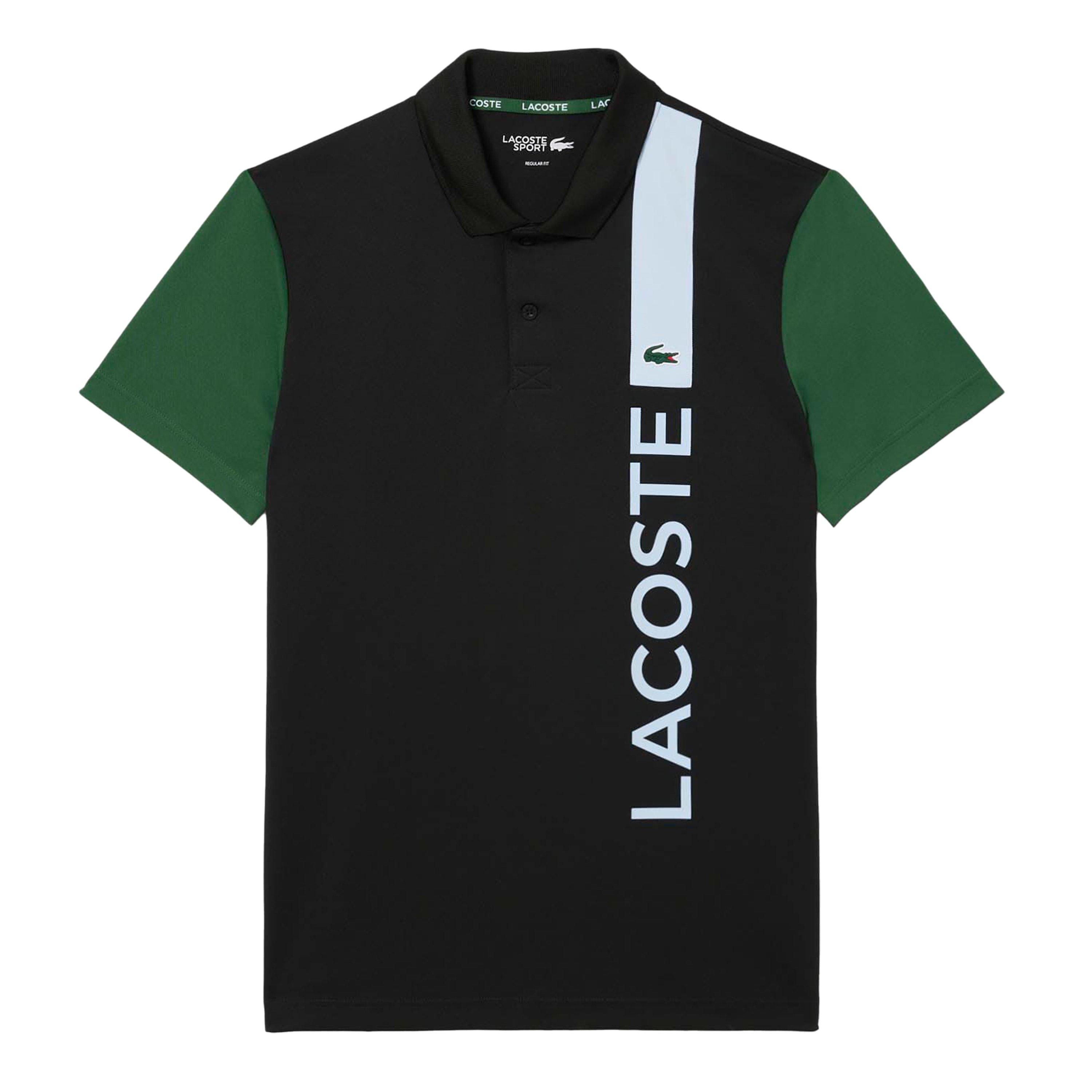 Black - Lacoste - Ultra Dry Print Branding Tennis Polo Shirt - 1