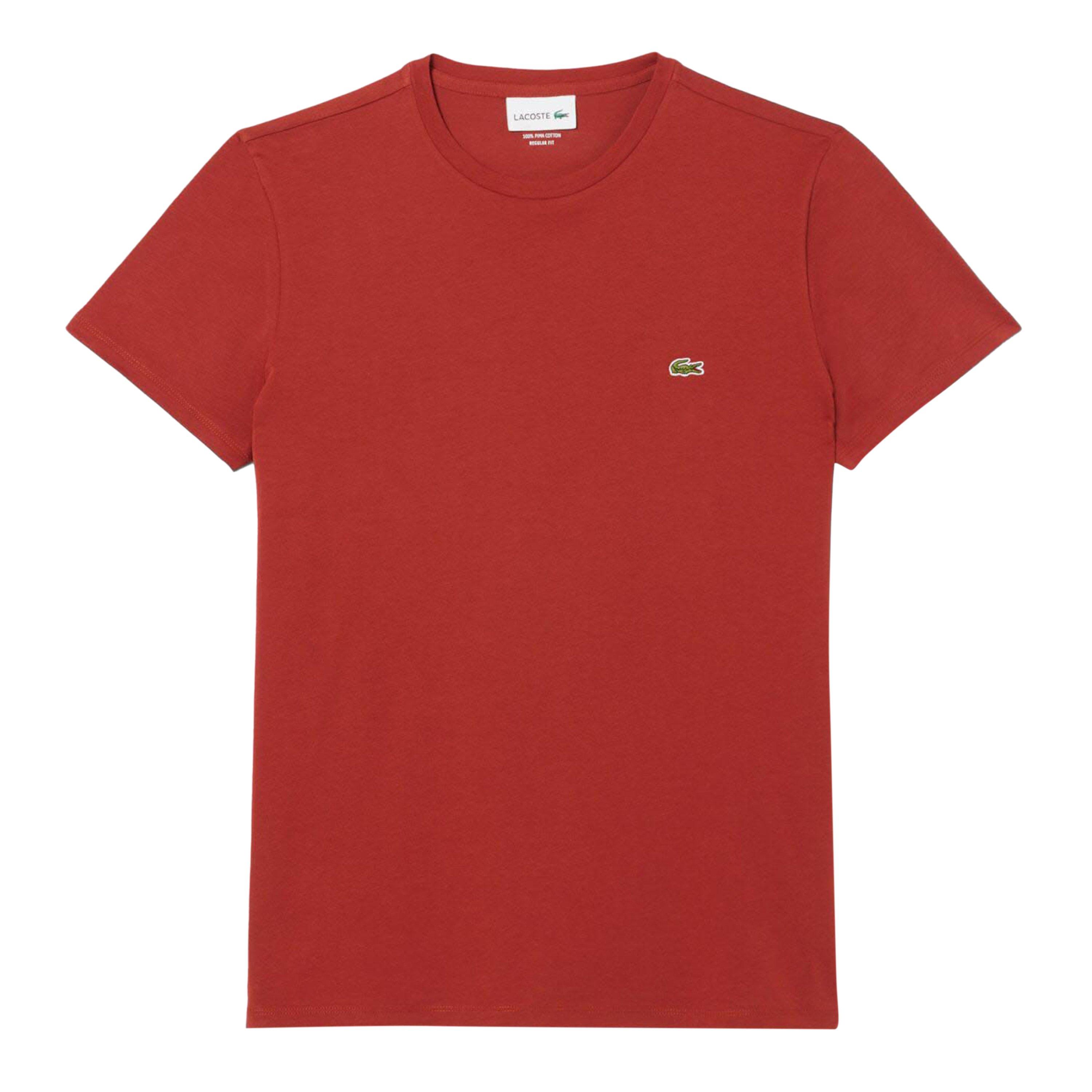 Red - Lacoste - Cotton Pima T-Shirt - 1