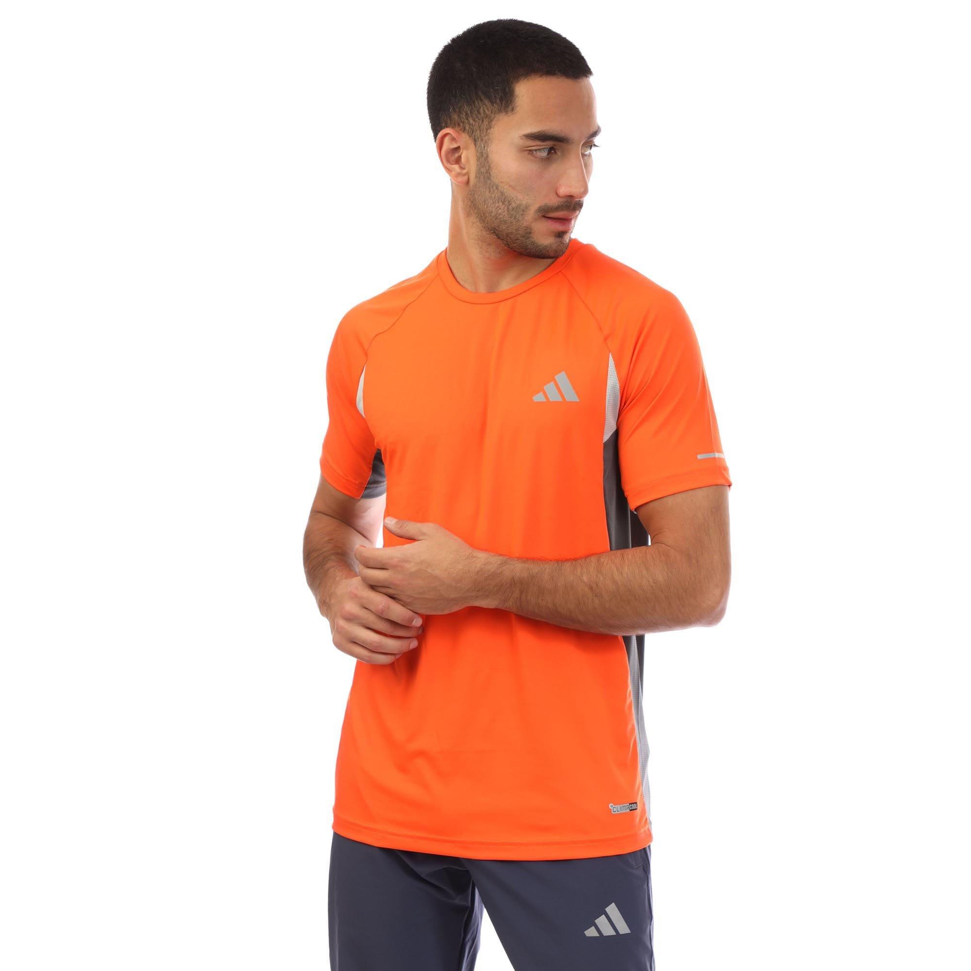 Adidas Men's Climacool T-Shirt - Orange - S