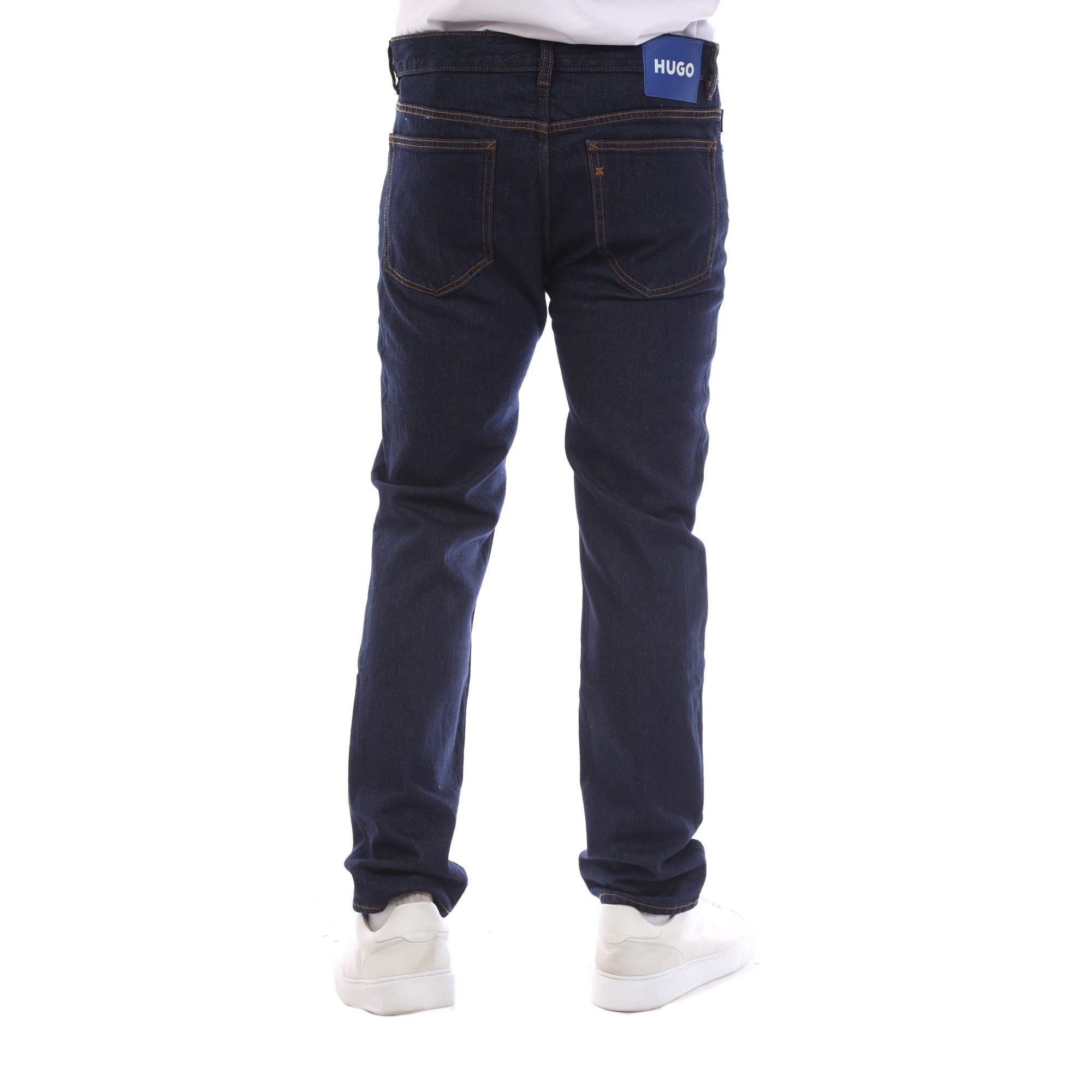 Dark Blue - Hugo - Ash Slim-Fit Jeans - 2