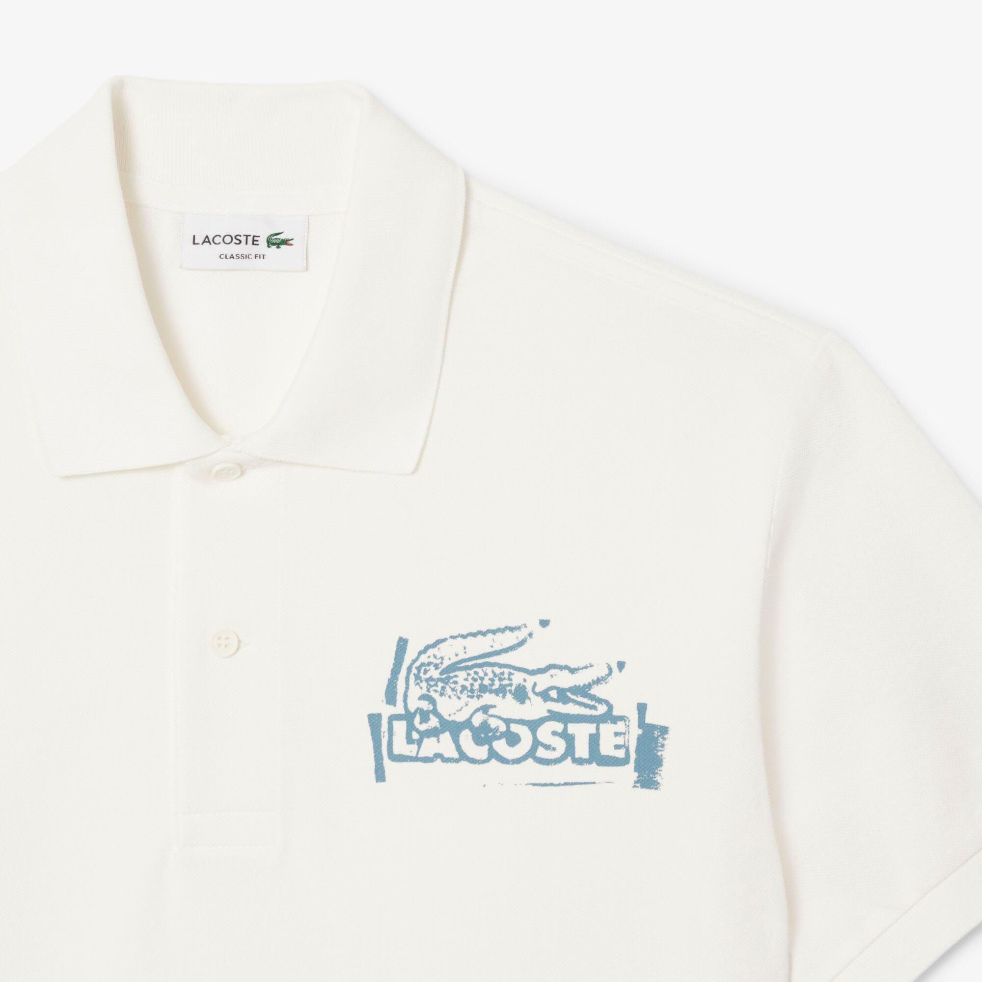 Cream - Lacoste - Classic Fit Printed L.12.12 Polo Shirt - 2