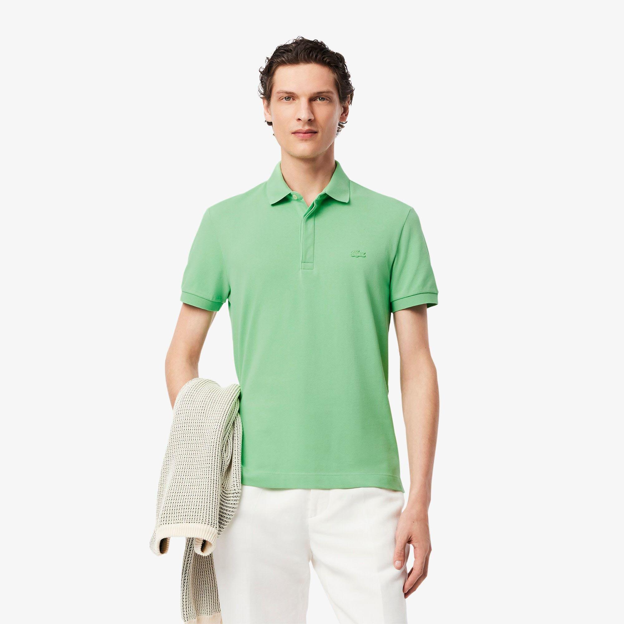 Green - Lacoste - Regular Fit Paris Stretch Piqu¿ Polo Shirt - 2