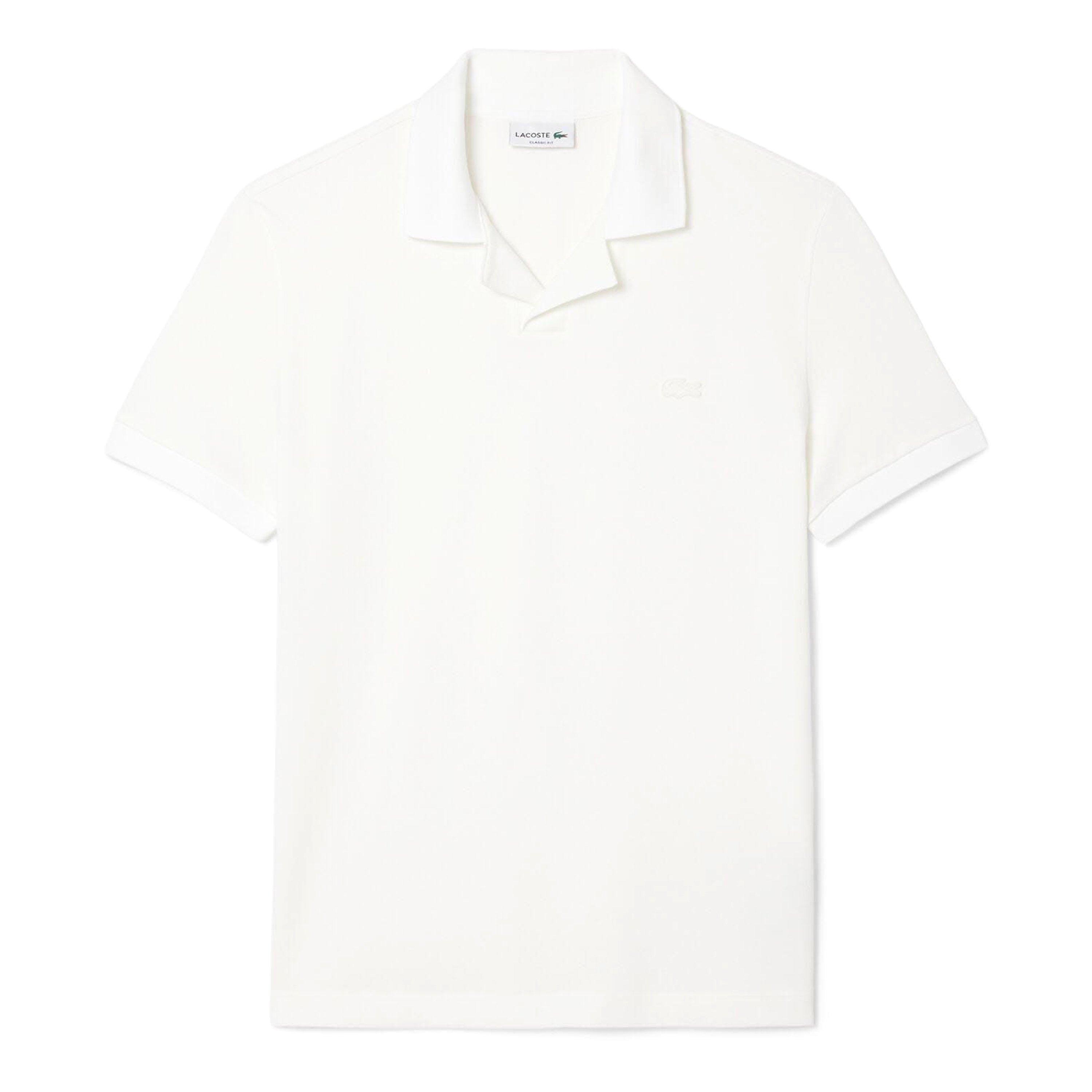 White - Lacoste - Classic Fit Open Neck Paris Polo Shirt - 1
