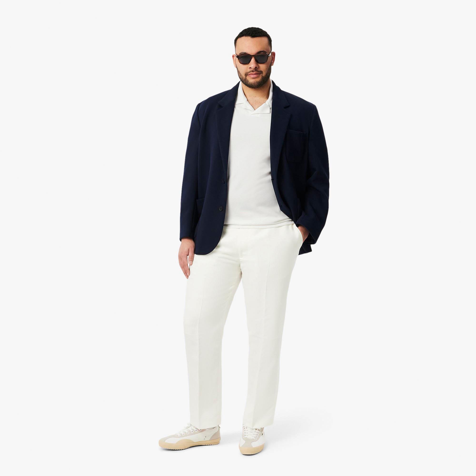 White - Lacoste - Classic Fit Open Neck Paris Polo Shirt - 4