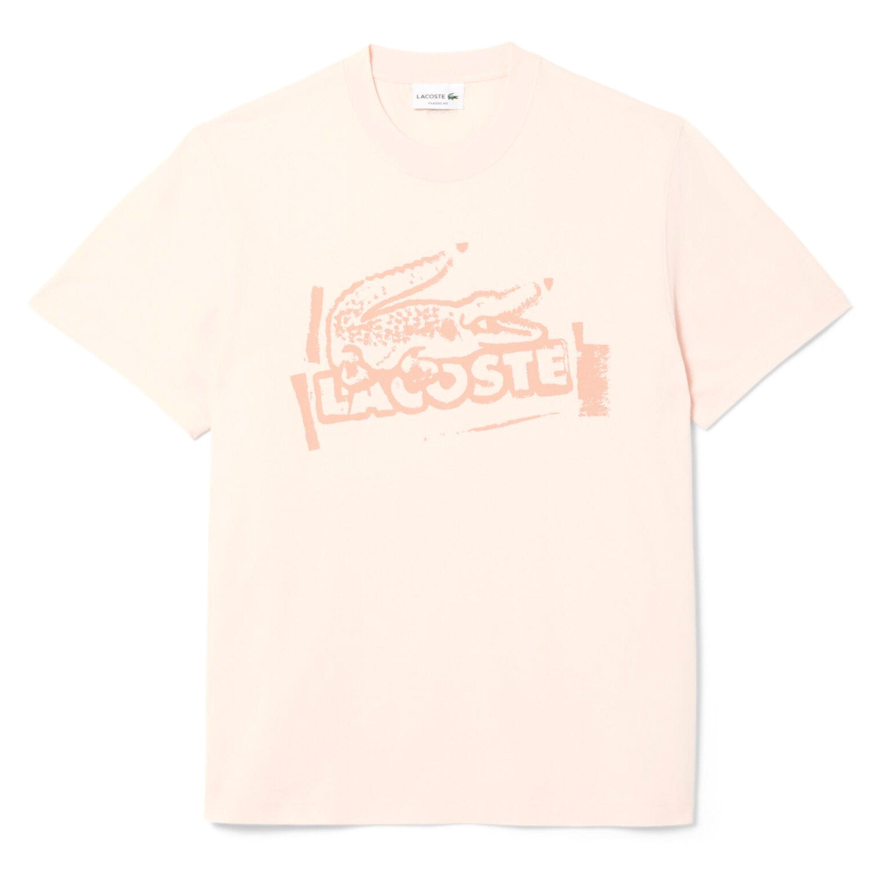 Orange - Lacoste - Printed Cotton Jersey T-Shirt - 1