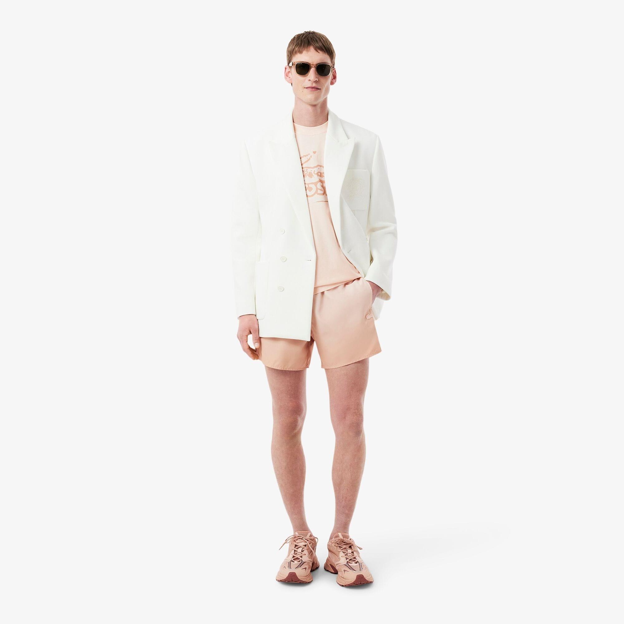 Orange - Lacoste - Printed Cotton Jersey T-Shirt - 4