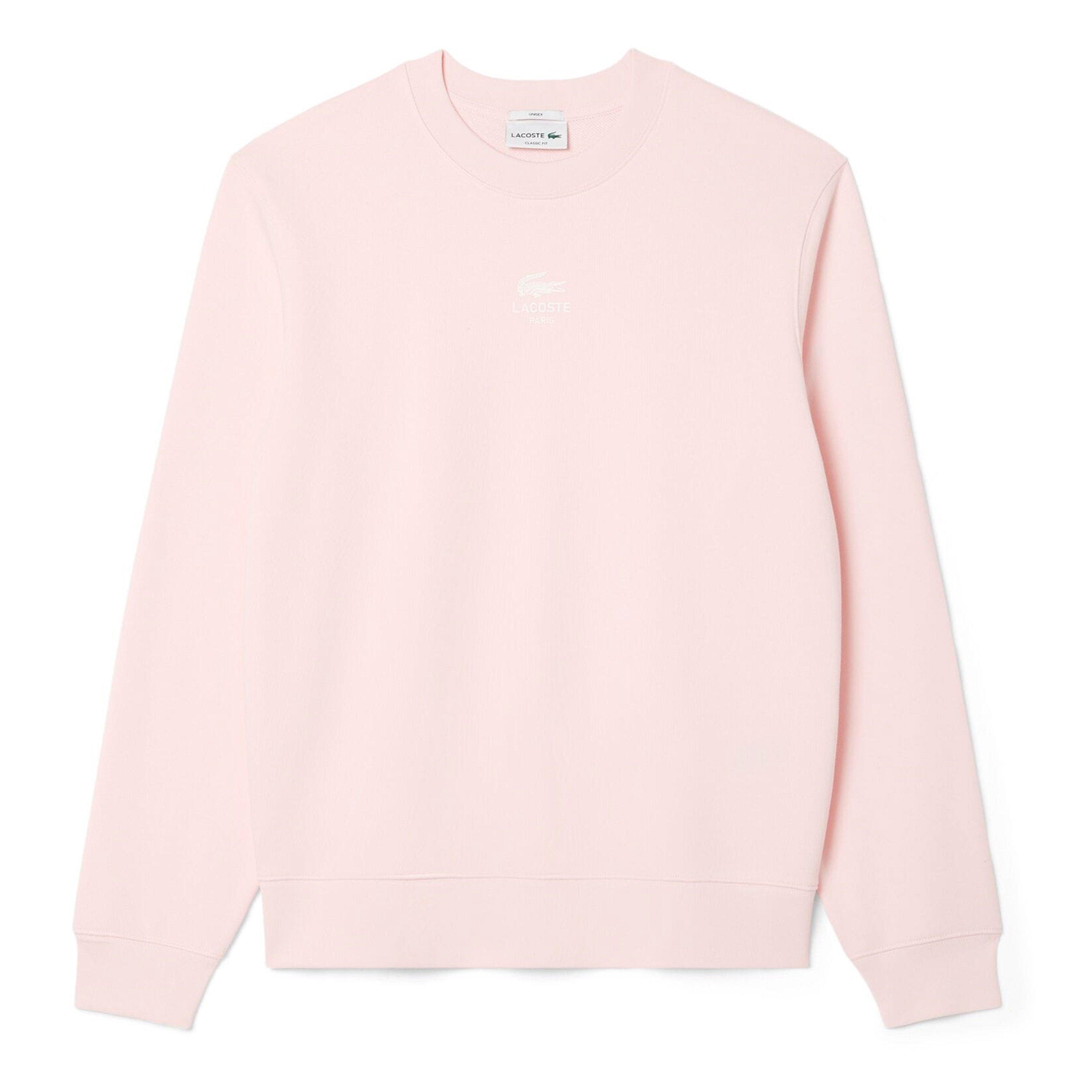 Pink - Lacoste - Printed Fleece Sweatshirt - 1