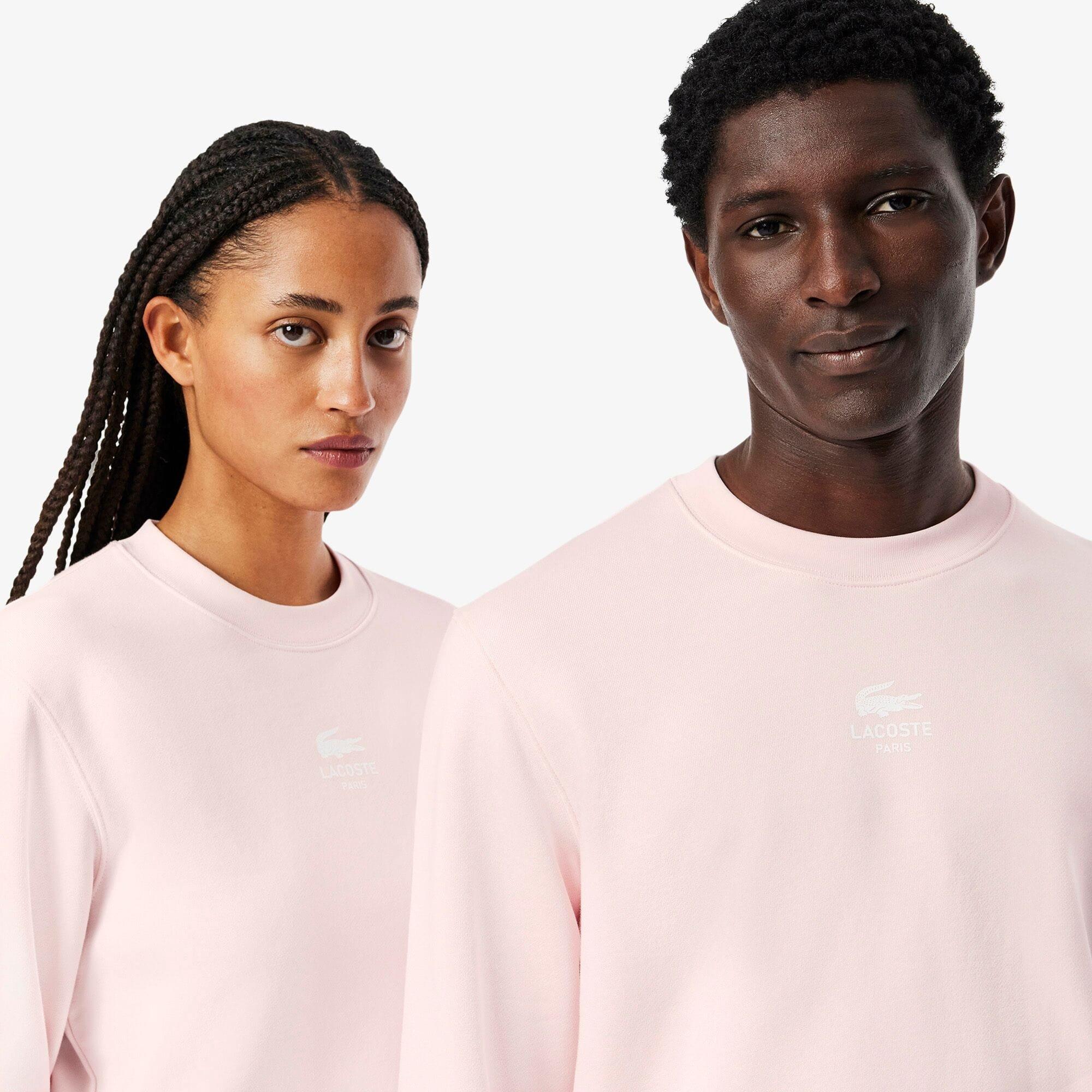 Pink - Lacoste - Printed Fleece Sweatshirt - 5