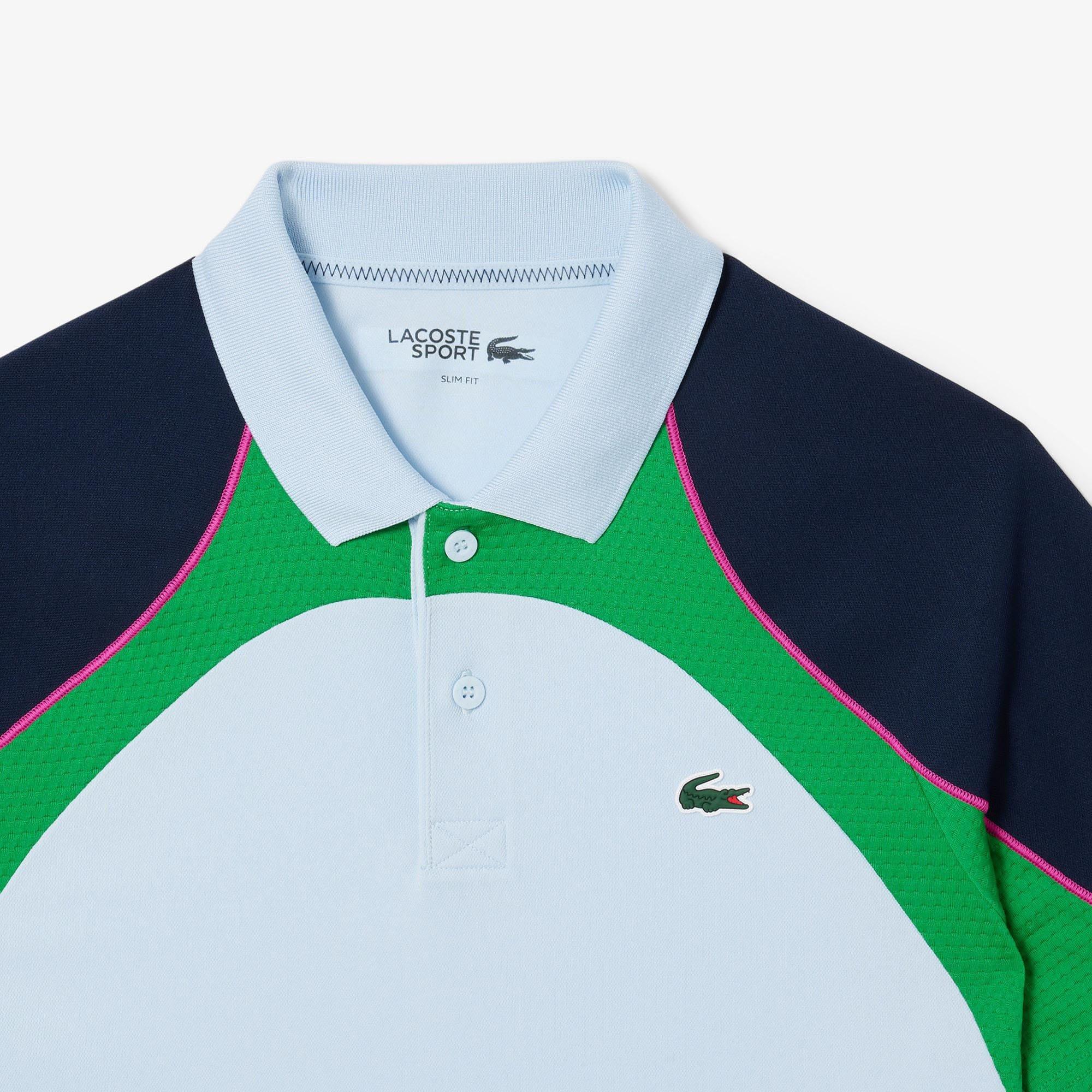 Blue - Lacoste - Ultra Dry Colour Block Tennis Polo Shirt - 3
