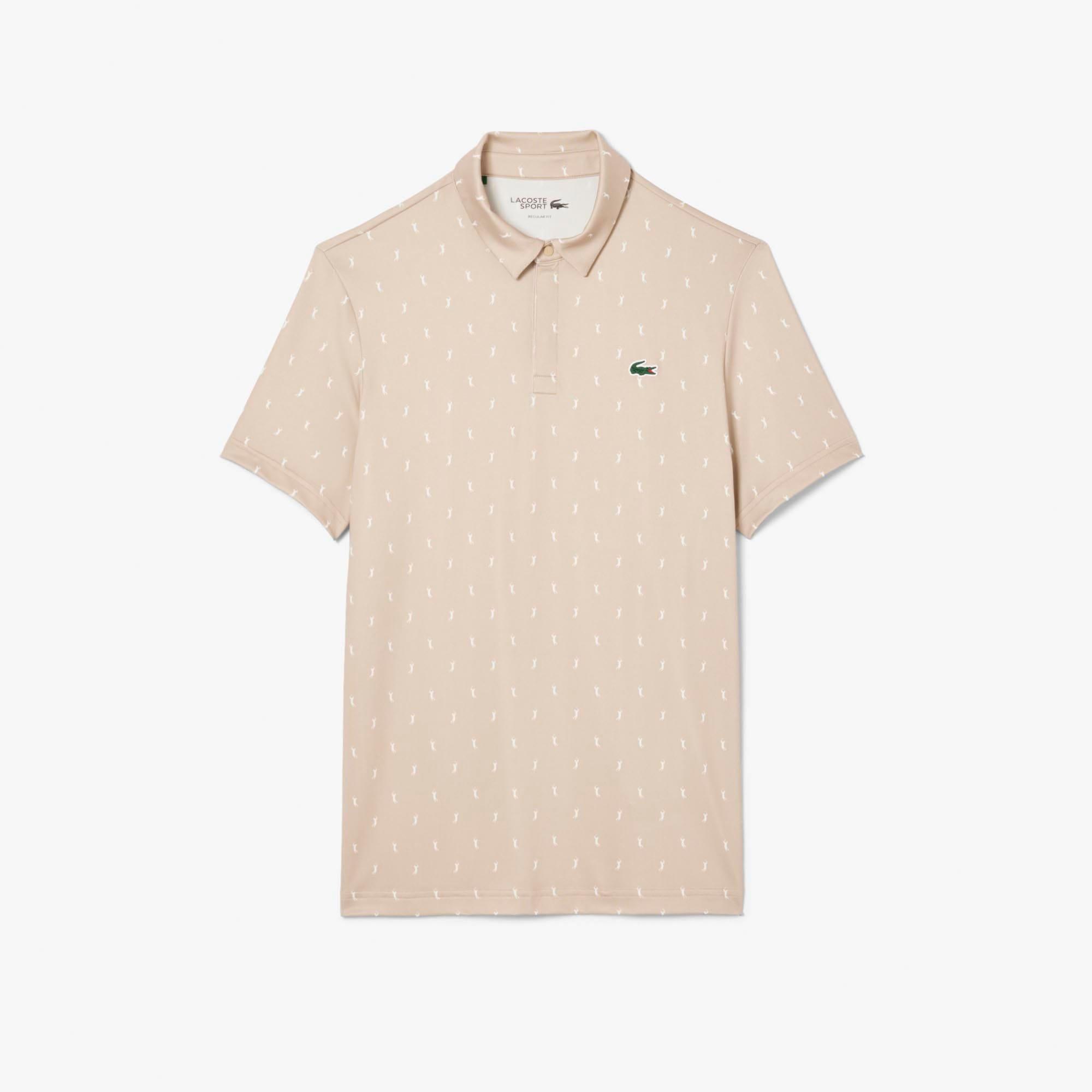 Beige - Lacoste - Regular Fit UV Protect Golf Polo Shirt - 1