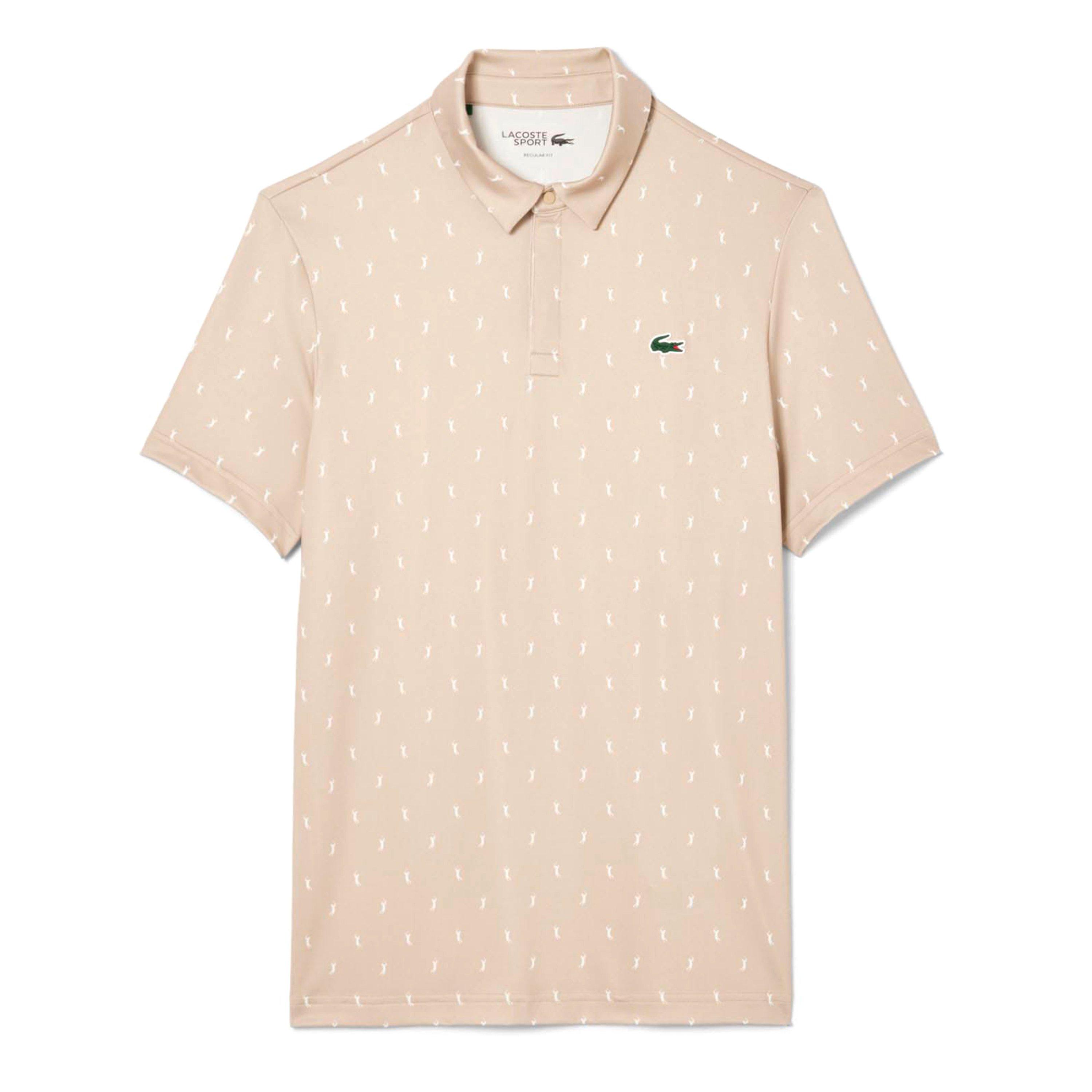 Beige - Lacoste - Regular Fit UV Protect Golf Polo Shirt - 1