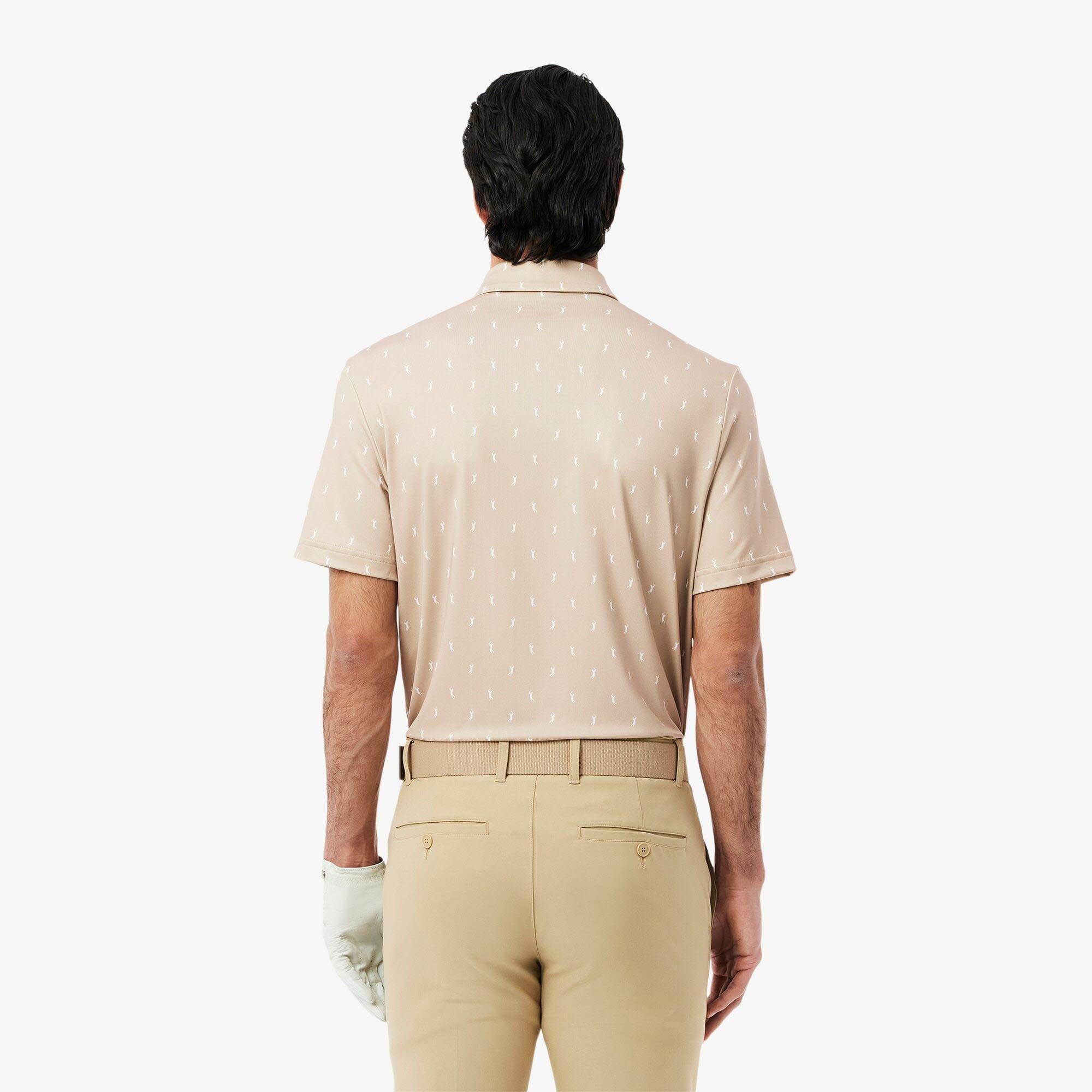 Beige - Lacoste - Regular Fit UV Protect Golf Polo Shirt - 3