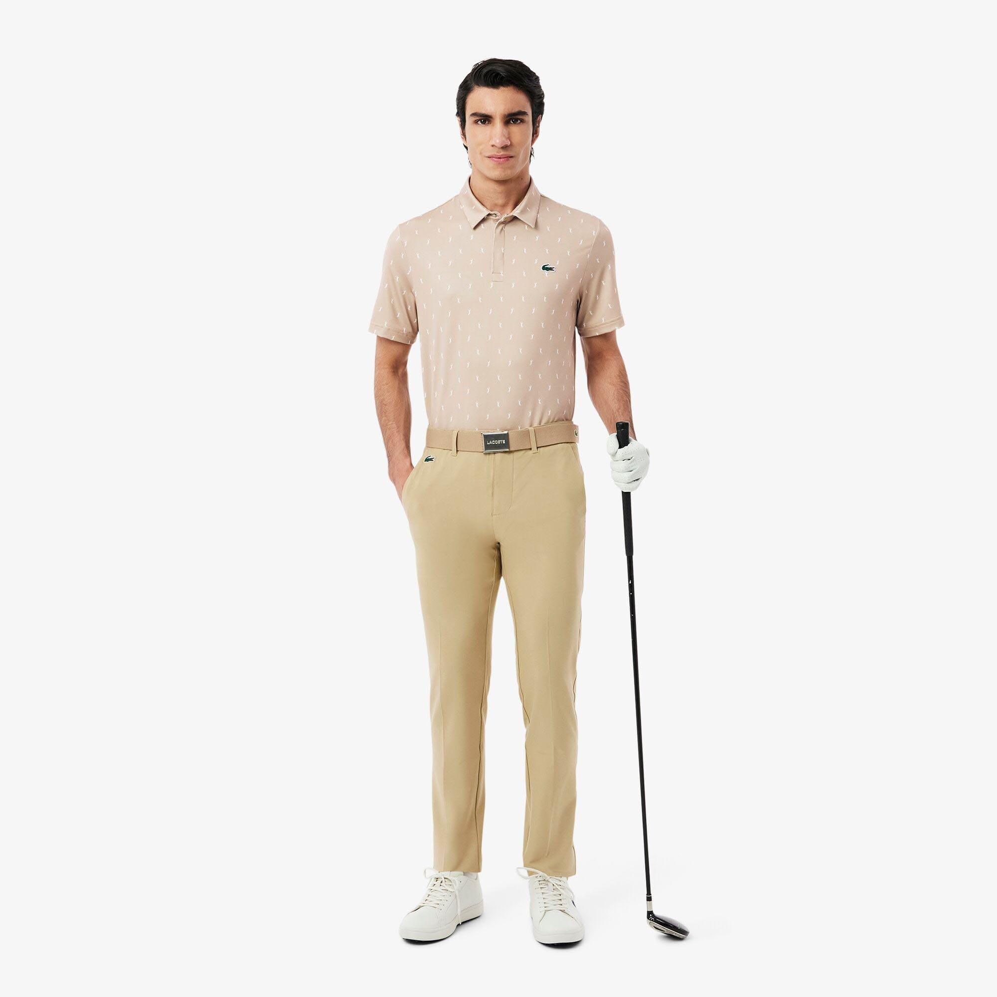 Beige - Lacoste - Regular Fit UV Protect Golf Polo Shirt - 5