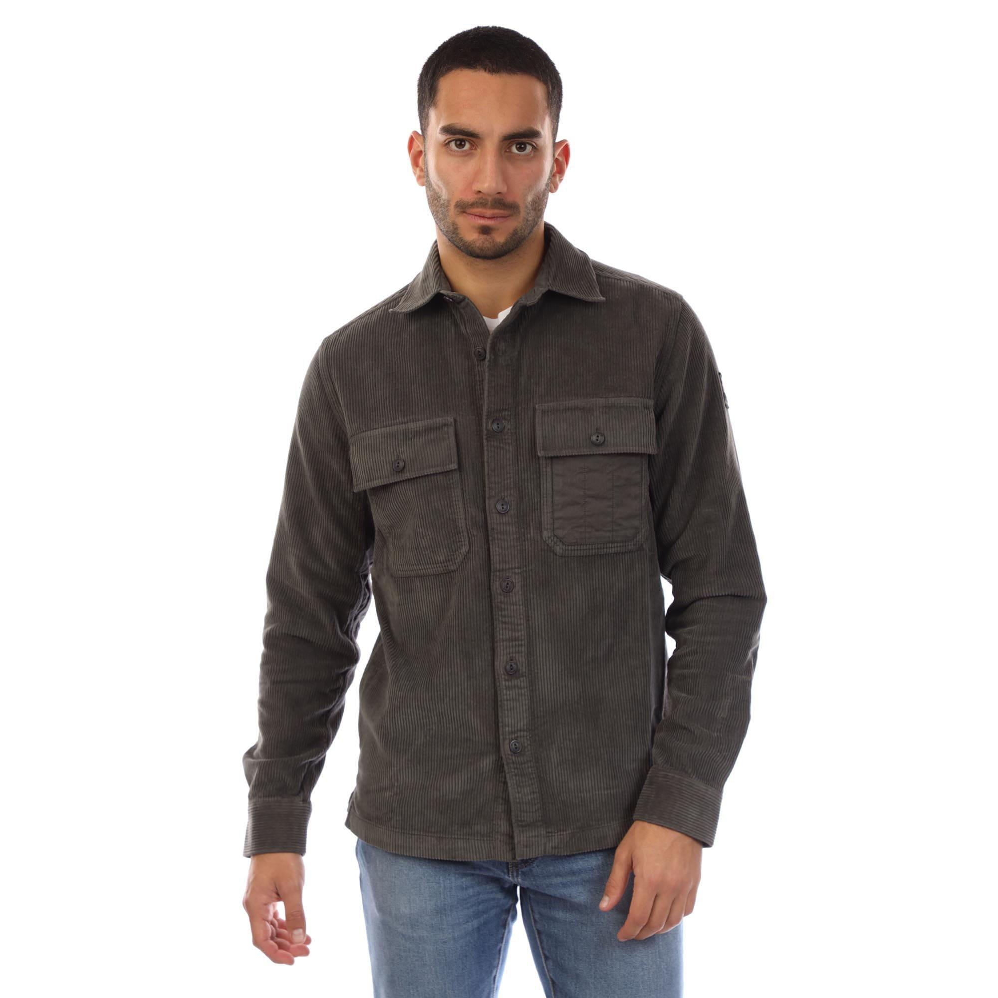 Grey - Belstaff - Corduroy Fallgate Shirt - 1