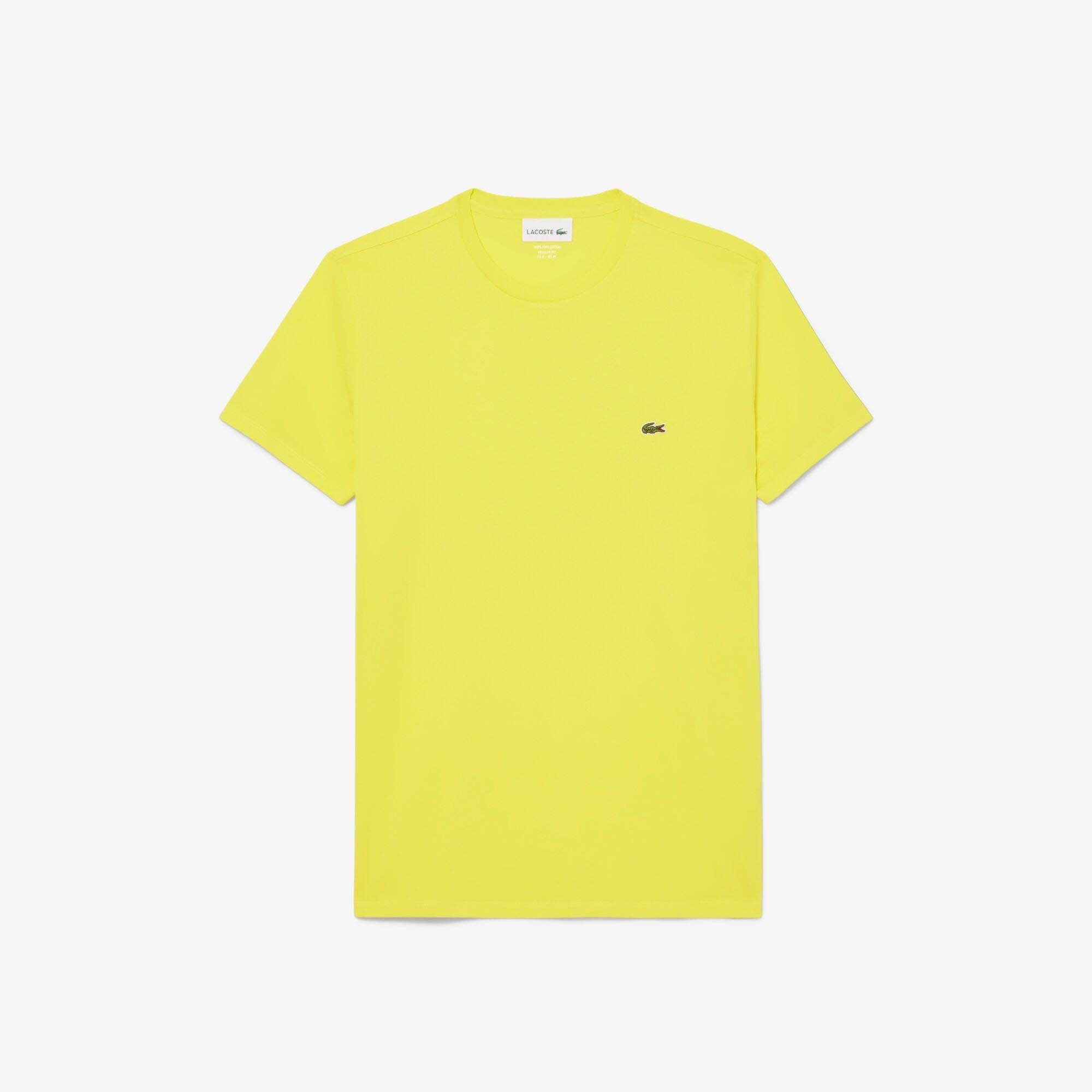 Yellow - Lacoste - Cotton Pima T-Shirt - 1
