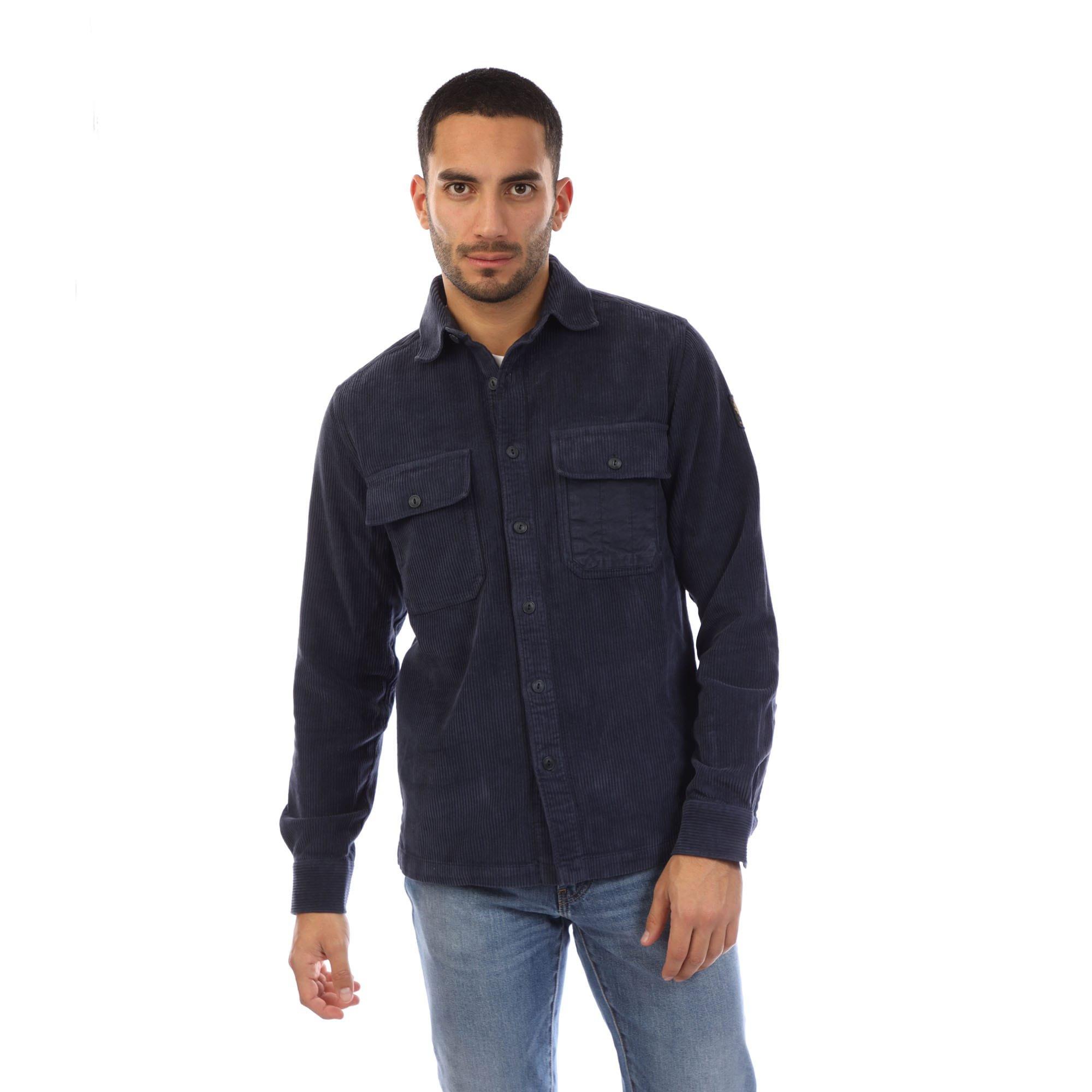 Navy - Belstaff - Corduroy Fallgate Shirt - 1