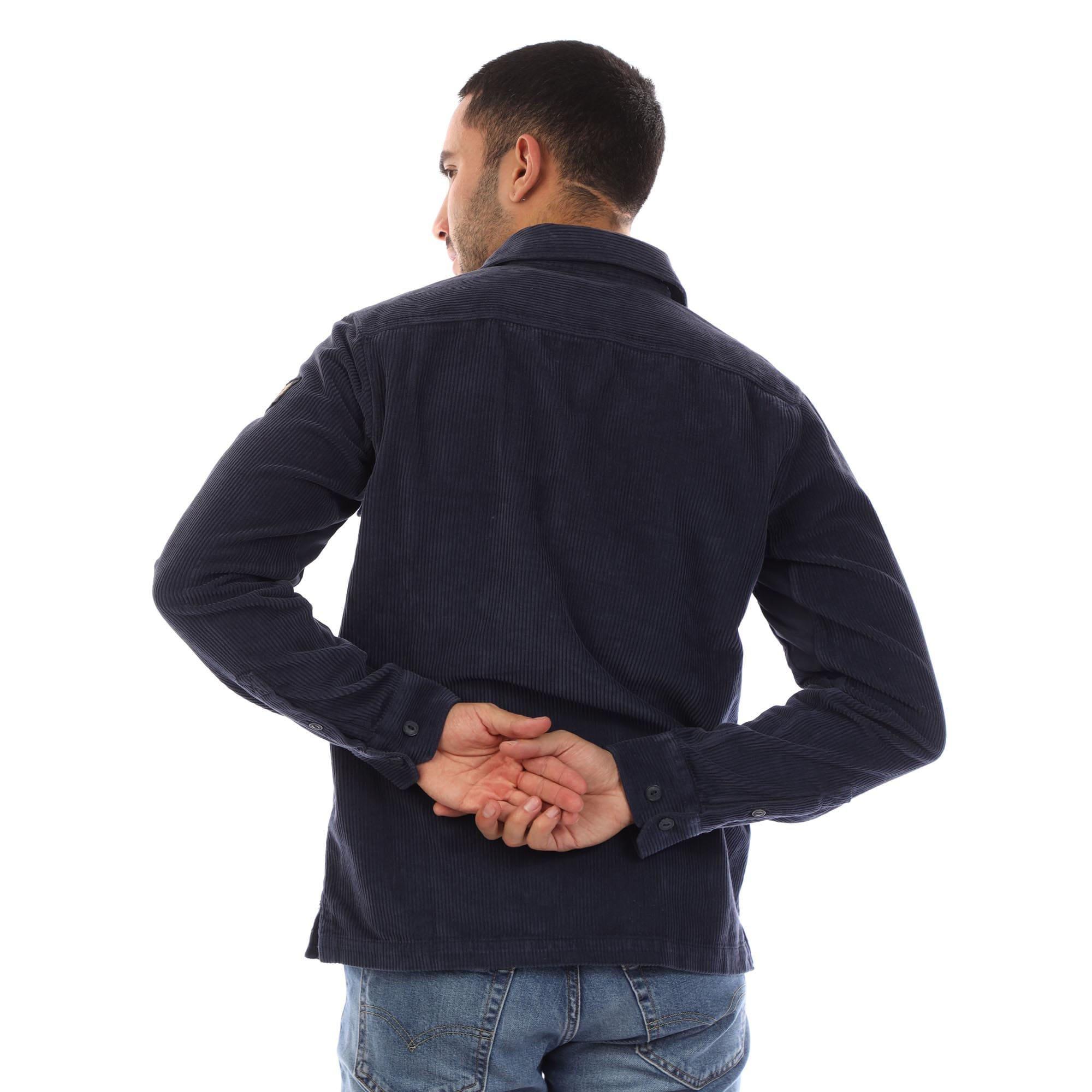 Navy - Belstaff - Corduroy Fallgate Shirt - 2