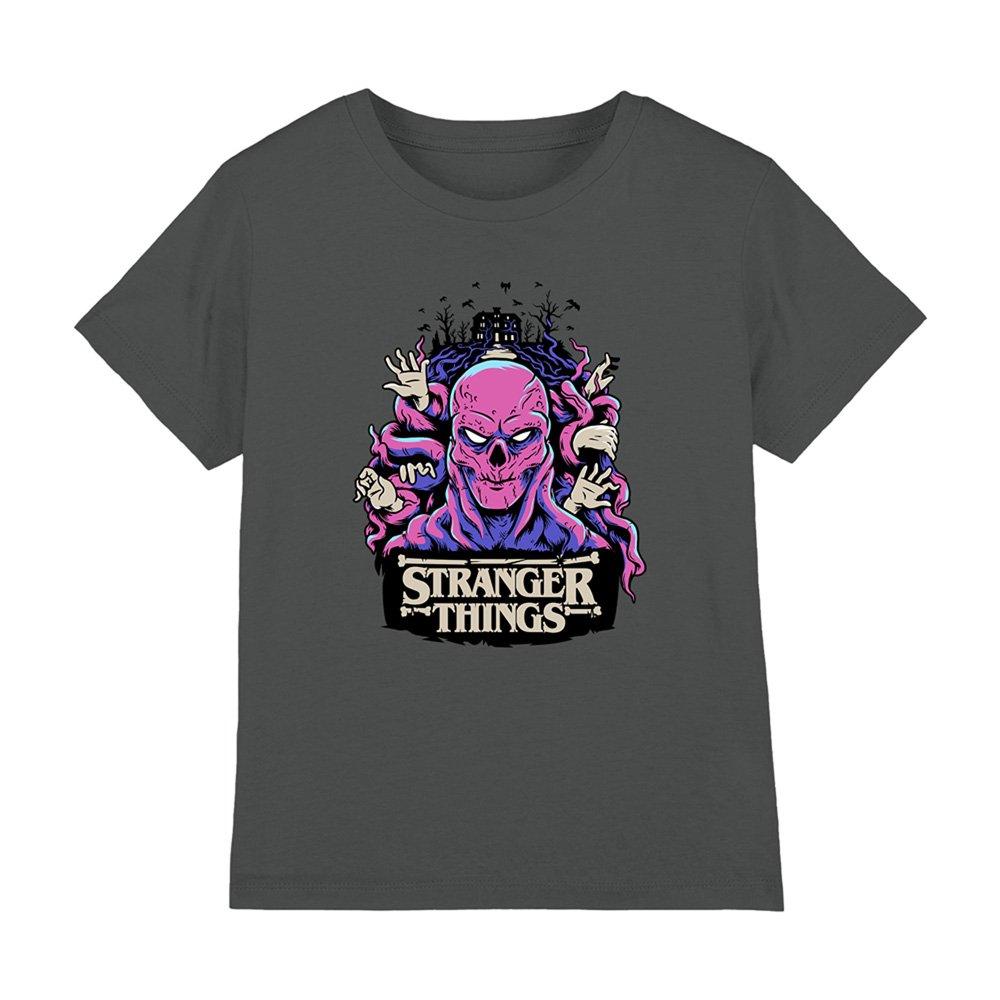 Grey - Stranger Things - Stranger Things Vecna Creel House Kids T-Shirt Ch - 1