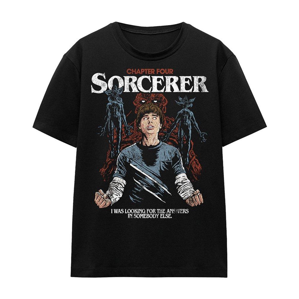 Black - Stranger Things - Stranger Things Will The Sorcerer T-Shirt Black - 4