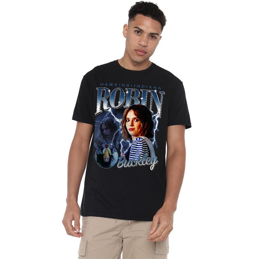 Black - Stranger Things - Stranger Things Robin Homage T Shirt Black - 1