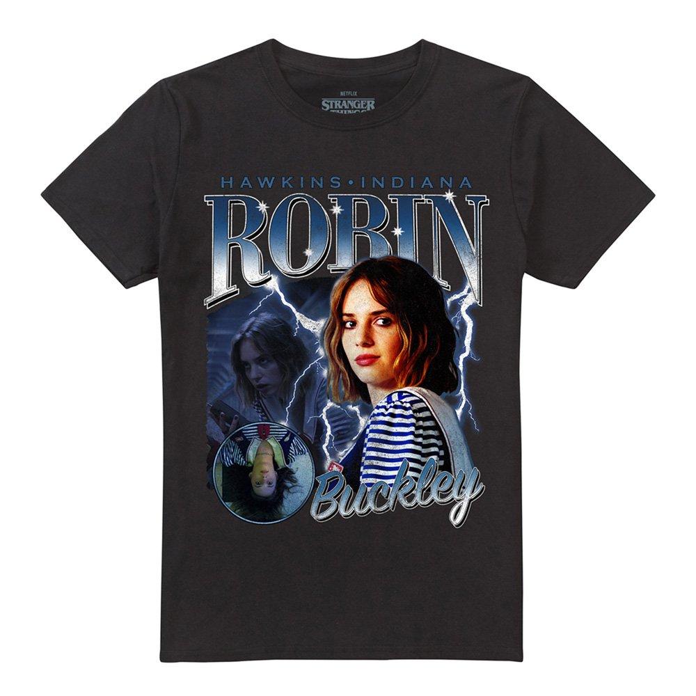 Black - Stranger Things - Stranger Things Robin Homage T Shirt Black - 4