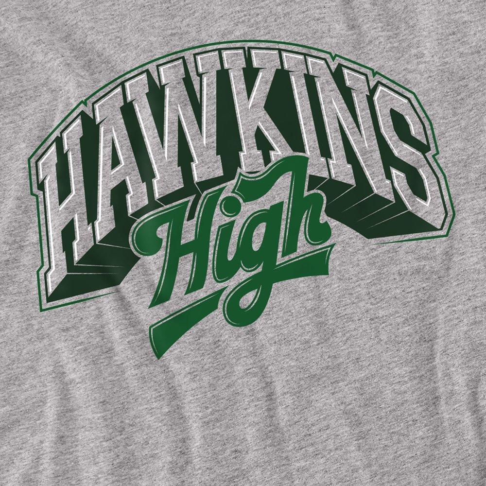 Light Grey - Stranger Things - Stranger Things Hawkins High Logo Long Sleeve T-Sh - 2