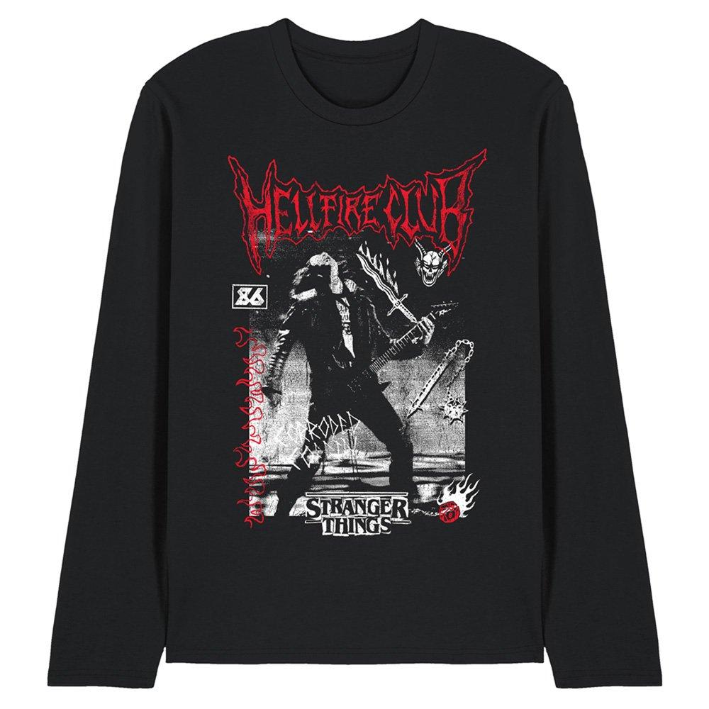 Black - Stranger Things - Stranger Things Eddie Hellfire Long Sleeve T-Shirt - 1