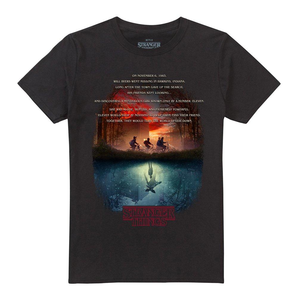 Black - Stranger Things - Stranger Things Upside Down Poster T-Shirt Black - 4
