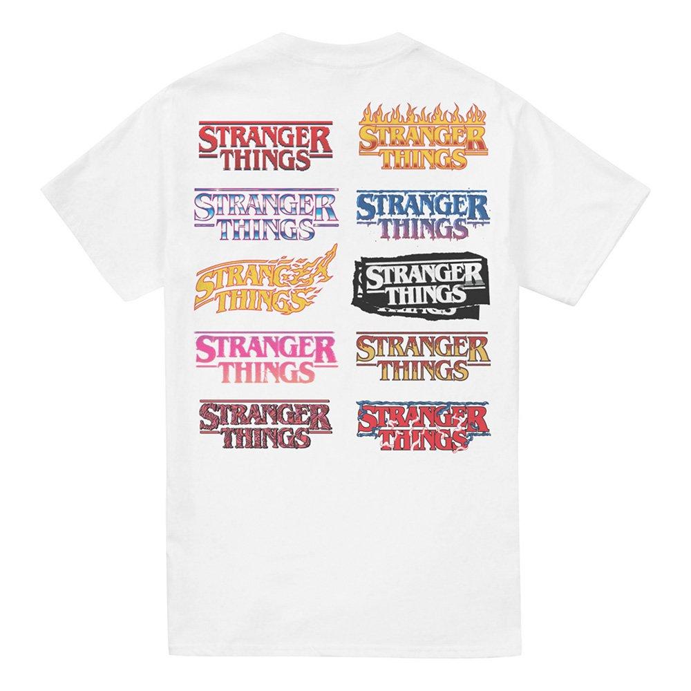 White - Stranger Things - Stranger Things Logo Grid Front Back T-Shirt Whit - 4