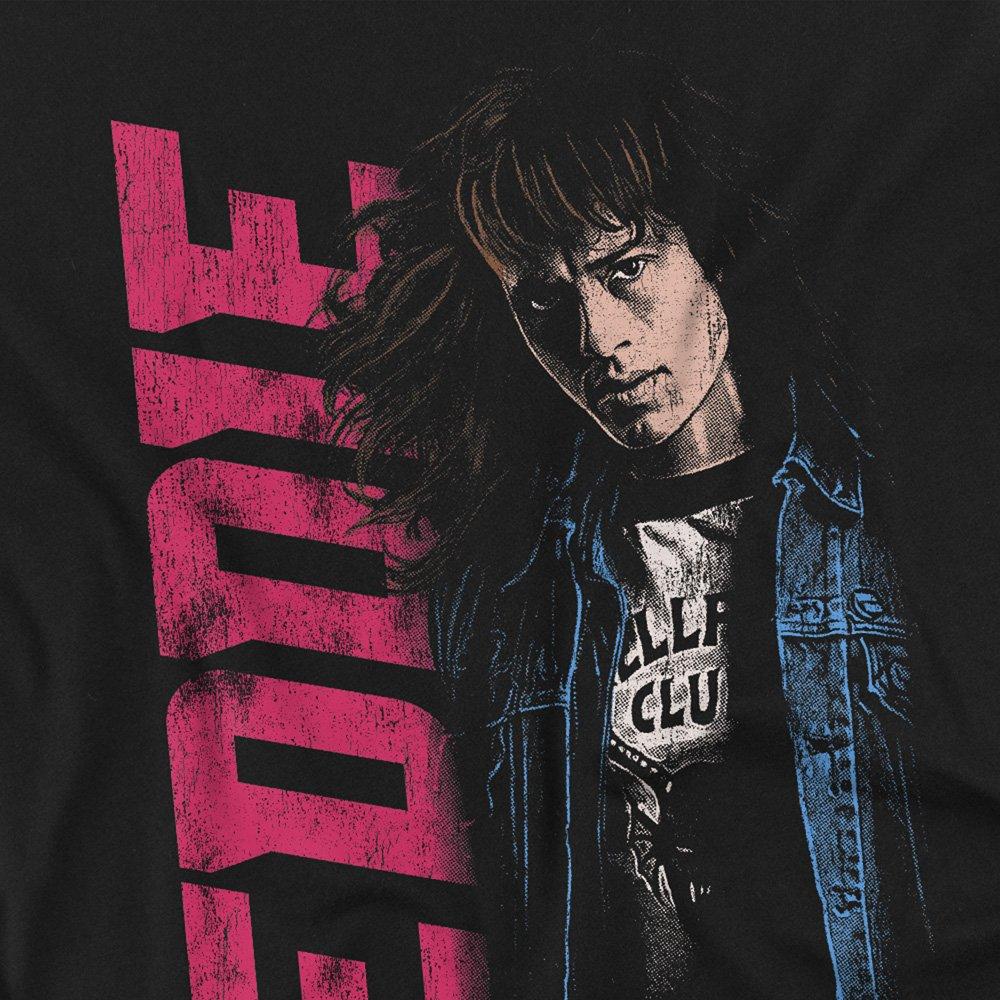 Black - Stranger Things - Stranger Things Eddie Neo Homage T-Shirt Black - 2