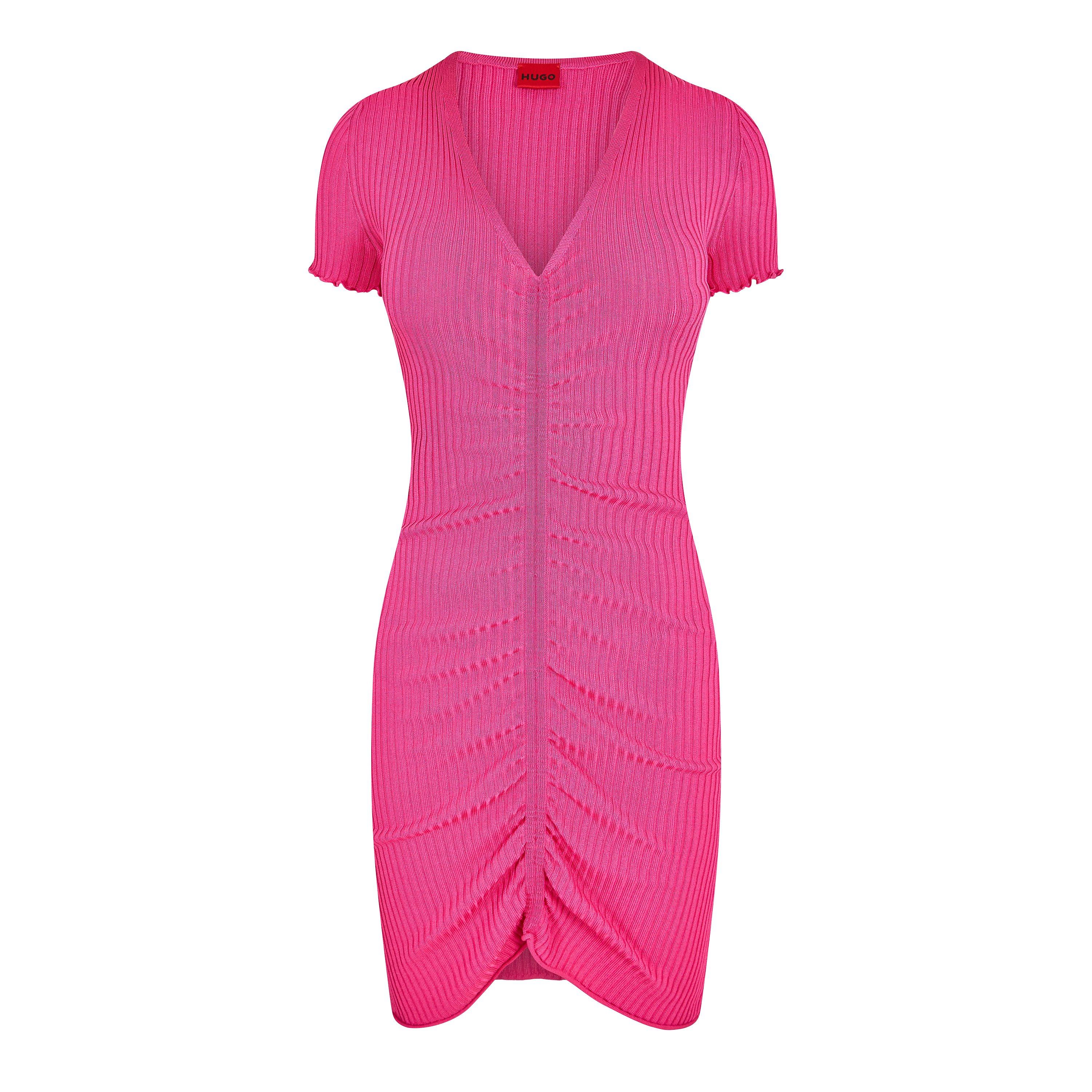 Bright Pink - Hugo - Women's Slisery Mini Dress - 1