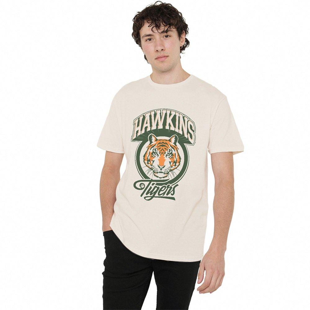 Beige - Stranger Things - Stranger Things Retro Hawkins Tigers T-Shirt Natu - 1