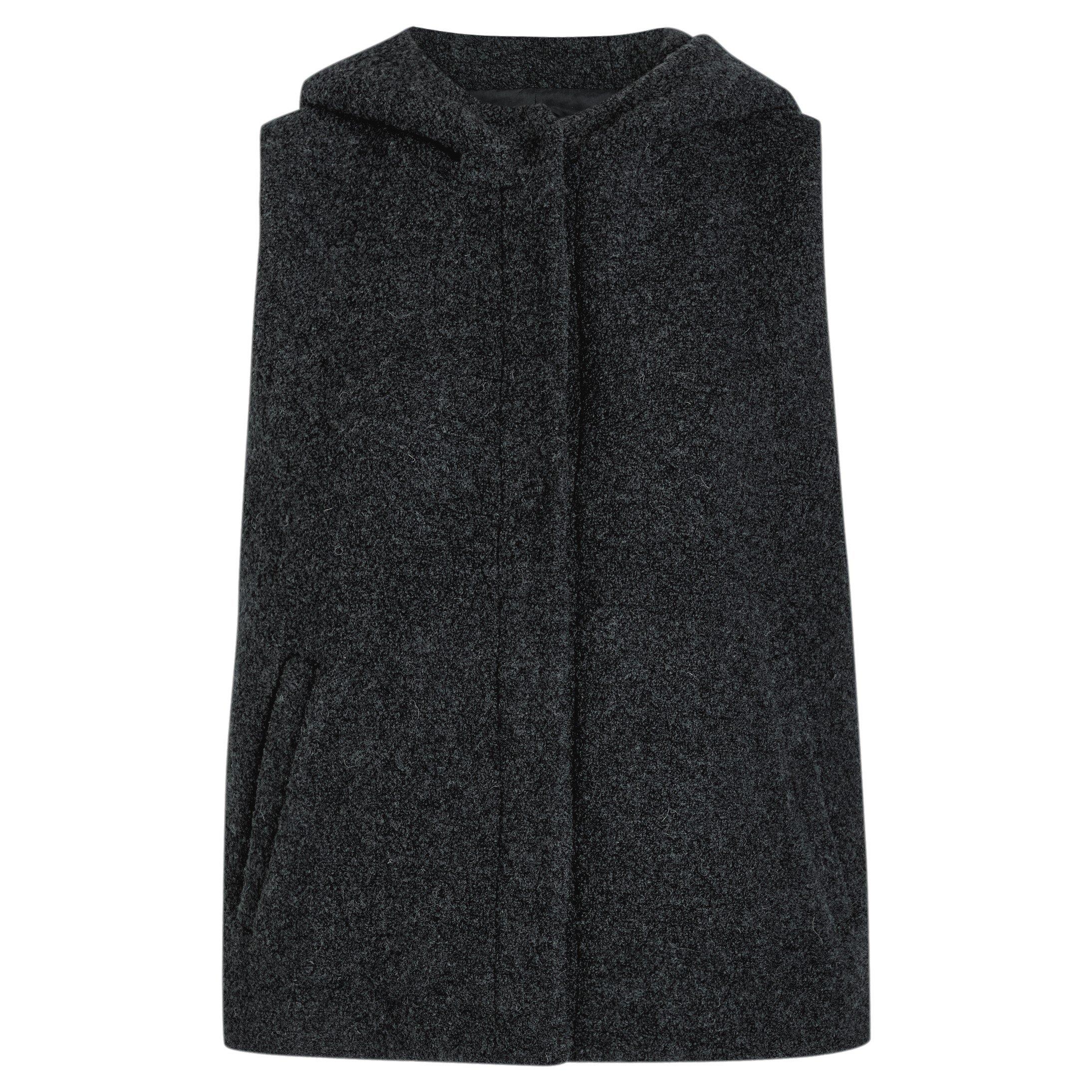 CHARCOAL - Eileen Fisher - J HOODED BOUCLE VEST