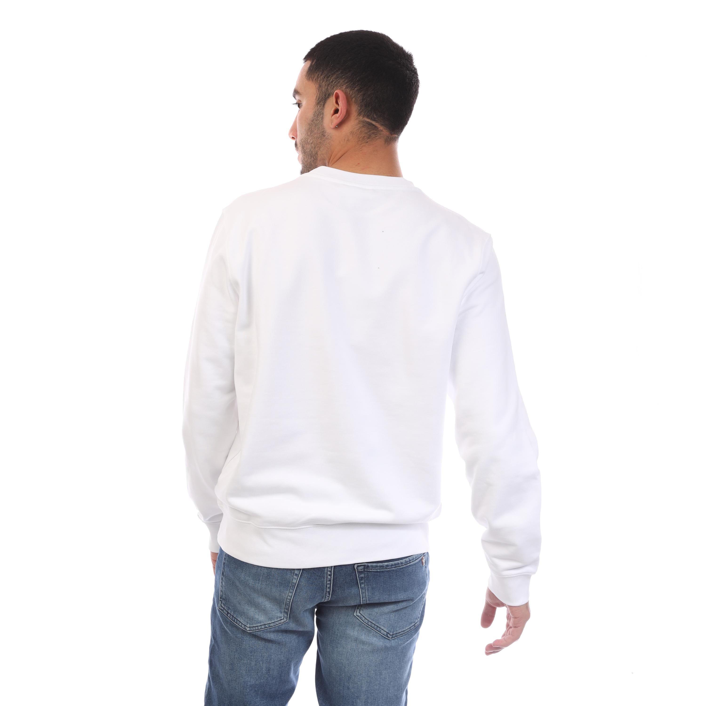 White - Lacoste - Fleece Crew Neck Sweatshirt - 4