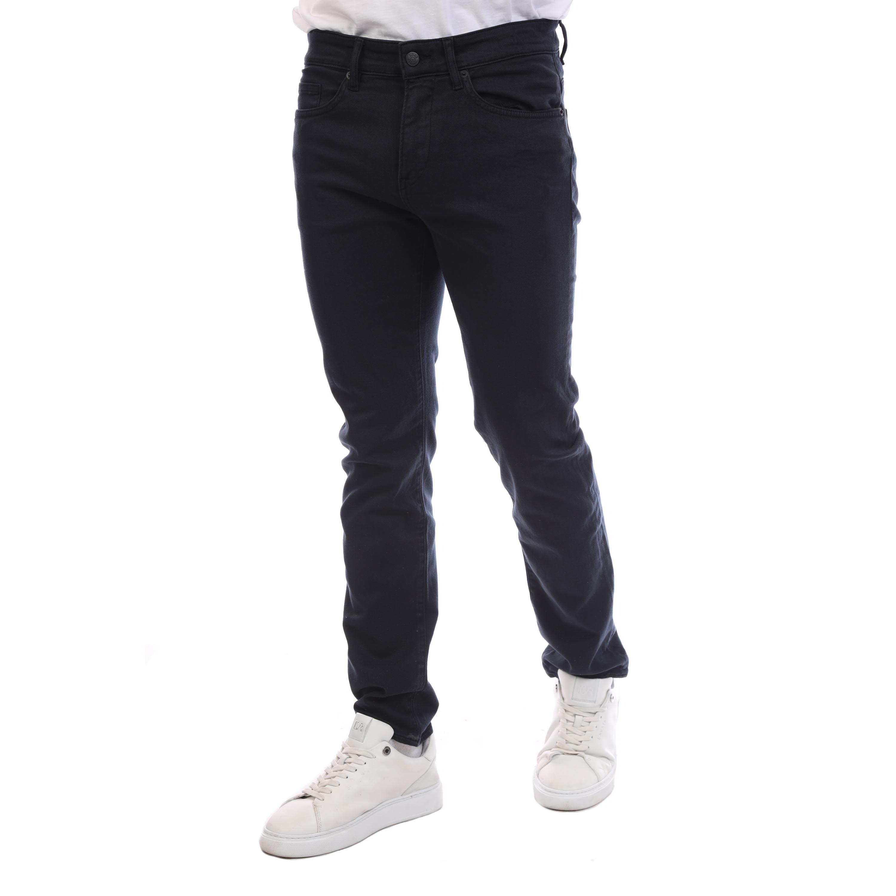 Dark Blue - Boss - Delaware 3-1 Slim-Fit Jeans - 1