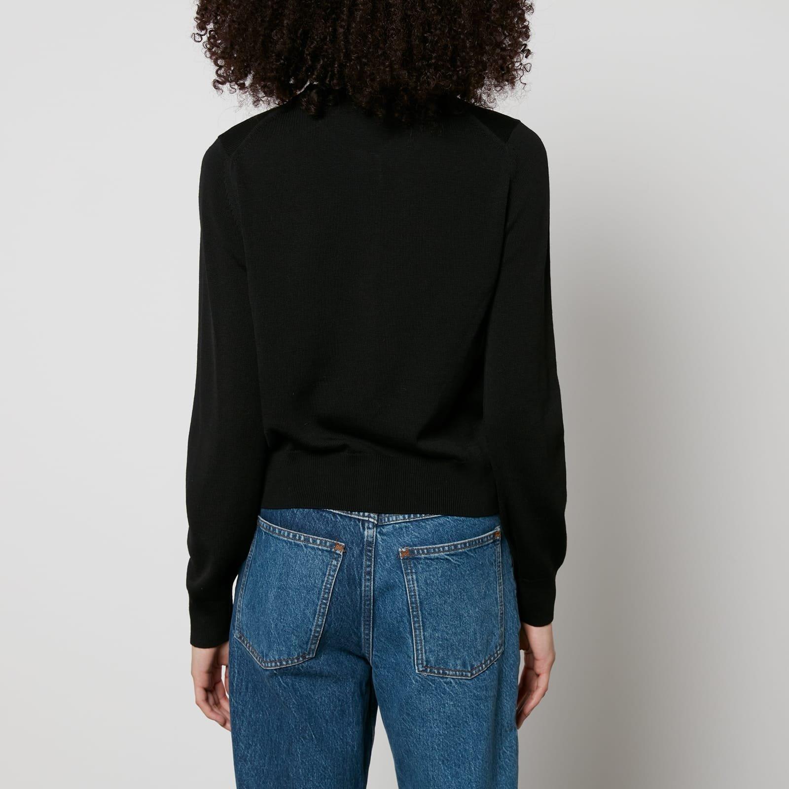 Black - Maison Kitsune - Bold Fox Head Patch Regular Cardigan - 2