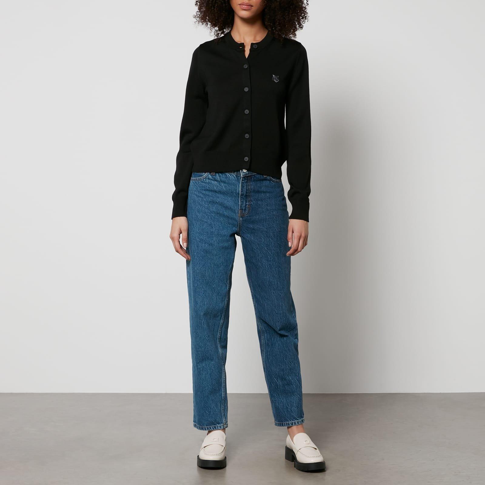 Black - Maison Kitsune - Bold Fox Head Patch Regular Cardigan - 3