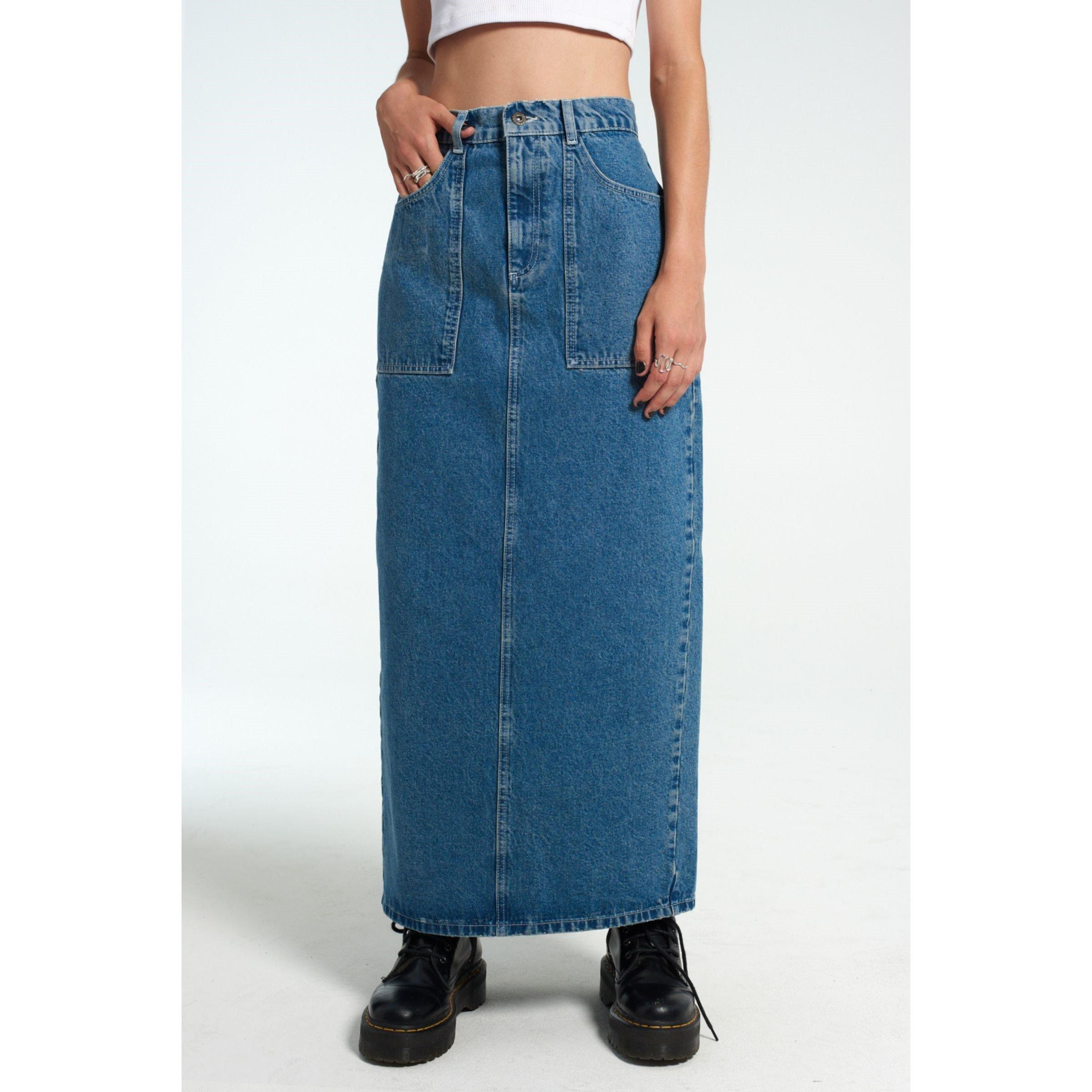 Blue - The Ragged Priest - Women's Carpenter Maxi Skirt - 1