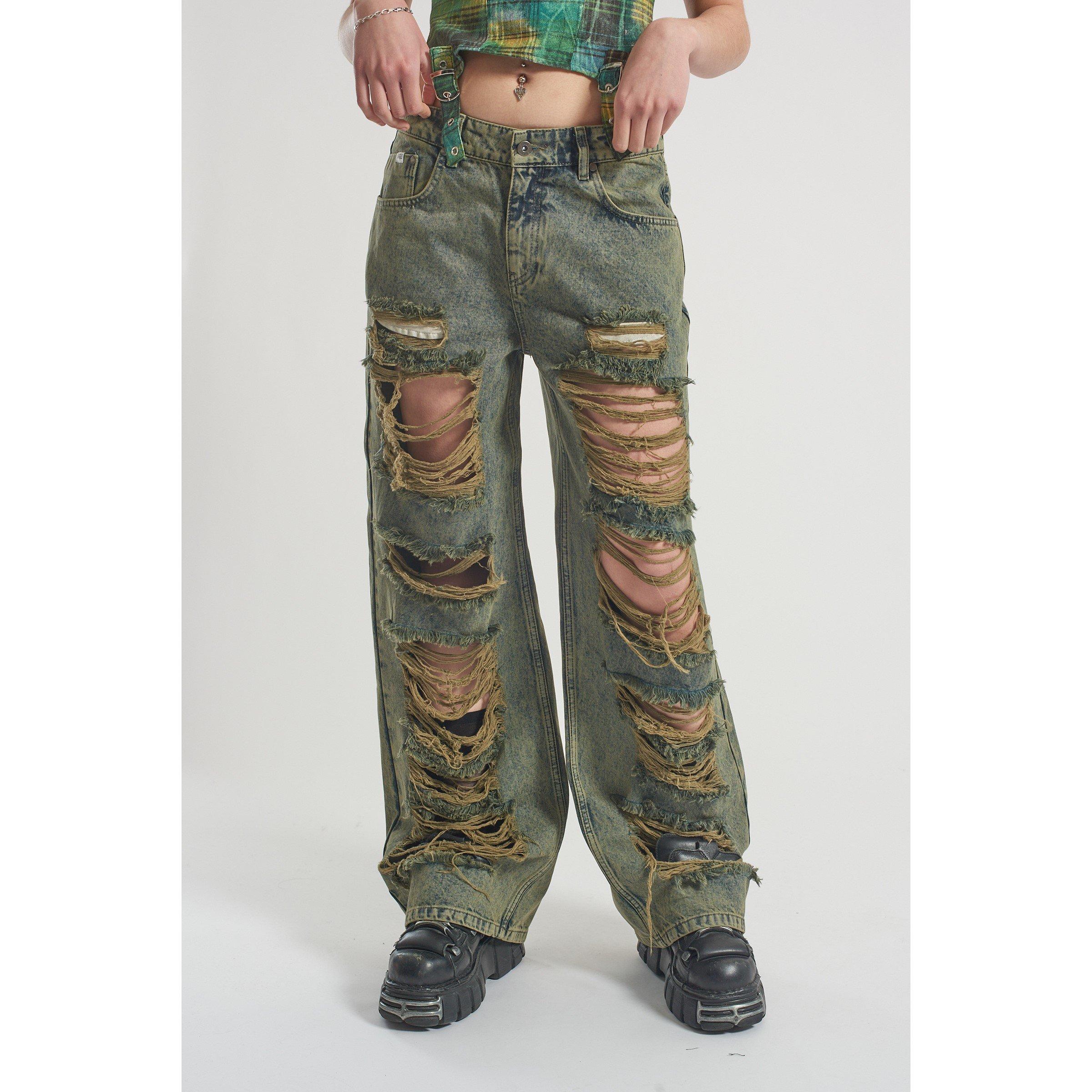 The Ragged Priest Women's Release Wide Leg Jeans Dirty Wash - 26