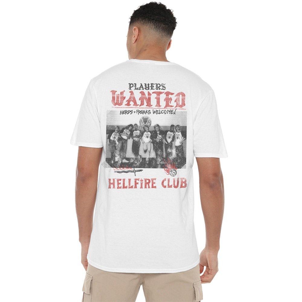 White - Stranger Things - Stranger Things Hellfire Wanted T-Shirt White - 1