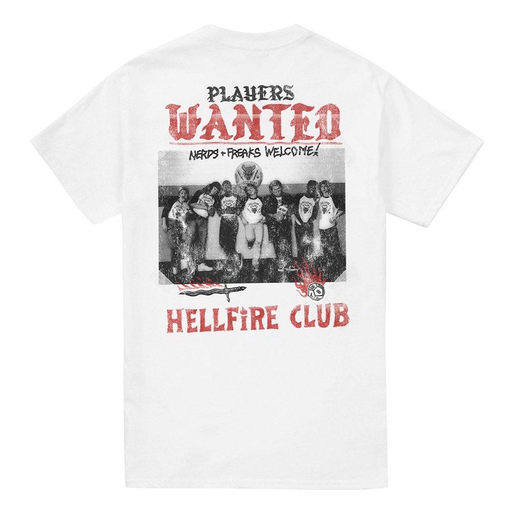 White - Stranger Things - Stranger Things Hellfire Wanted T-Shirt White - 4